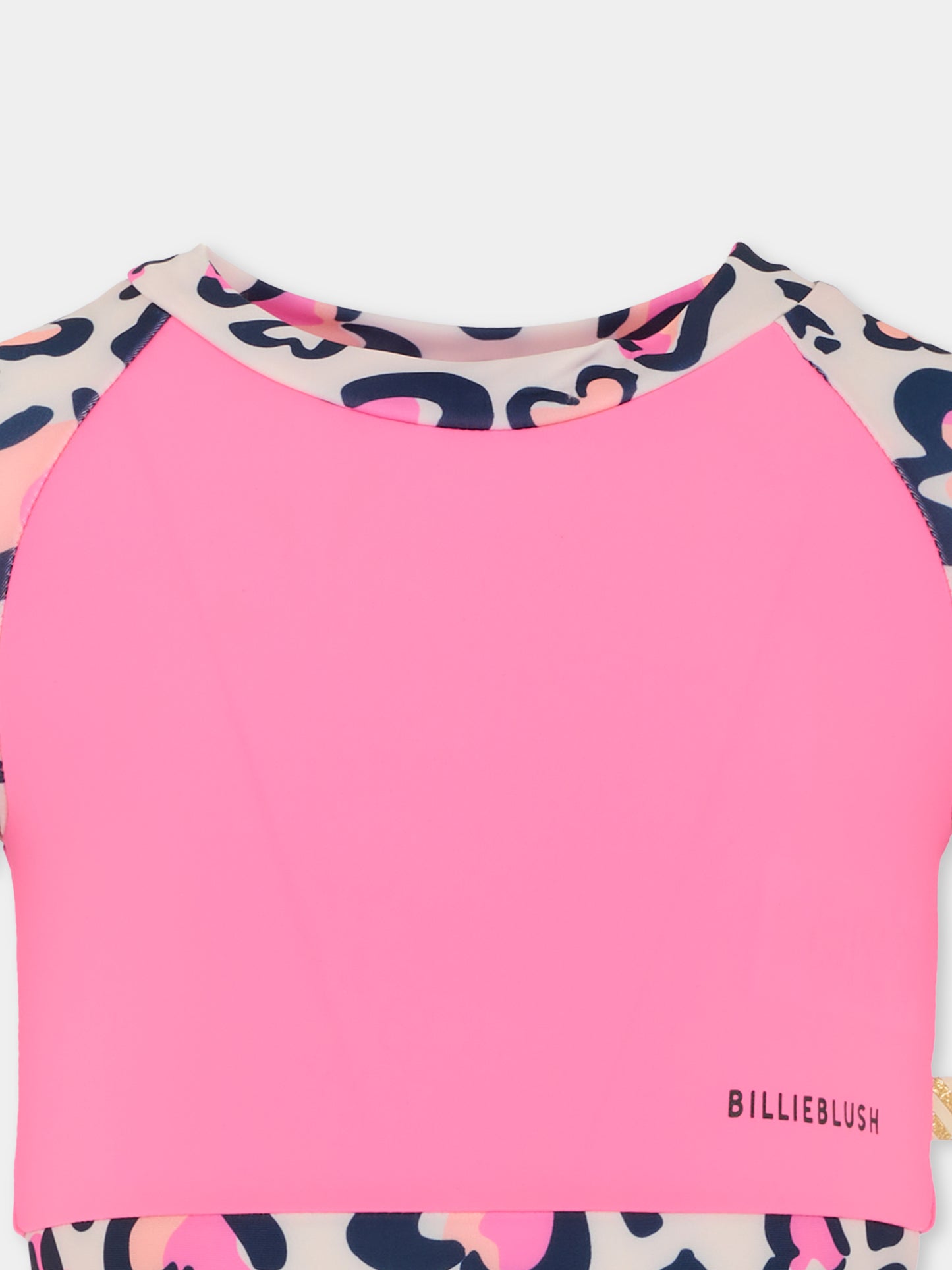 Top rosa per bambina con stampa cuori,Billieblush,U21410 473