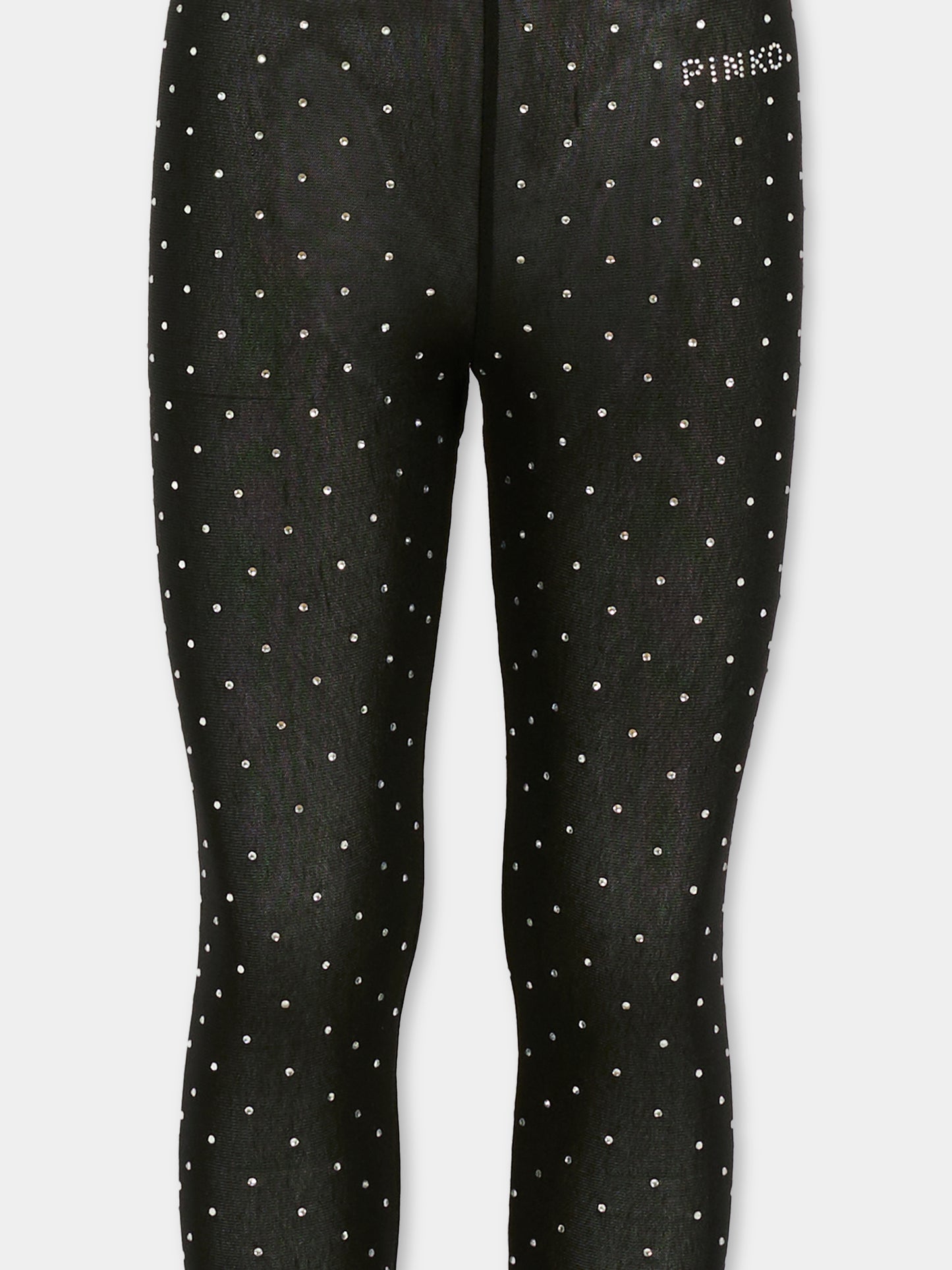 Legging noir pour fille avec strass