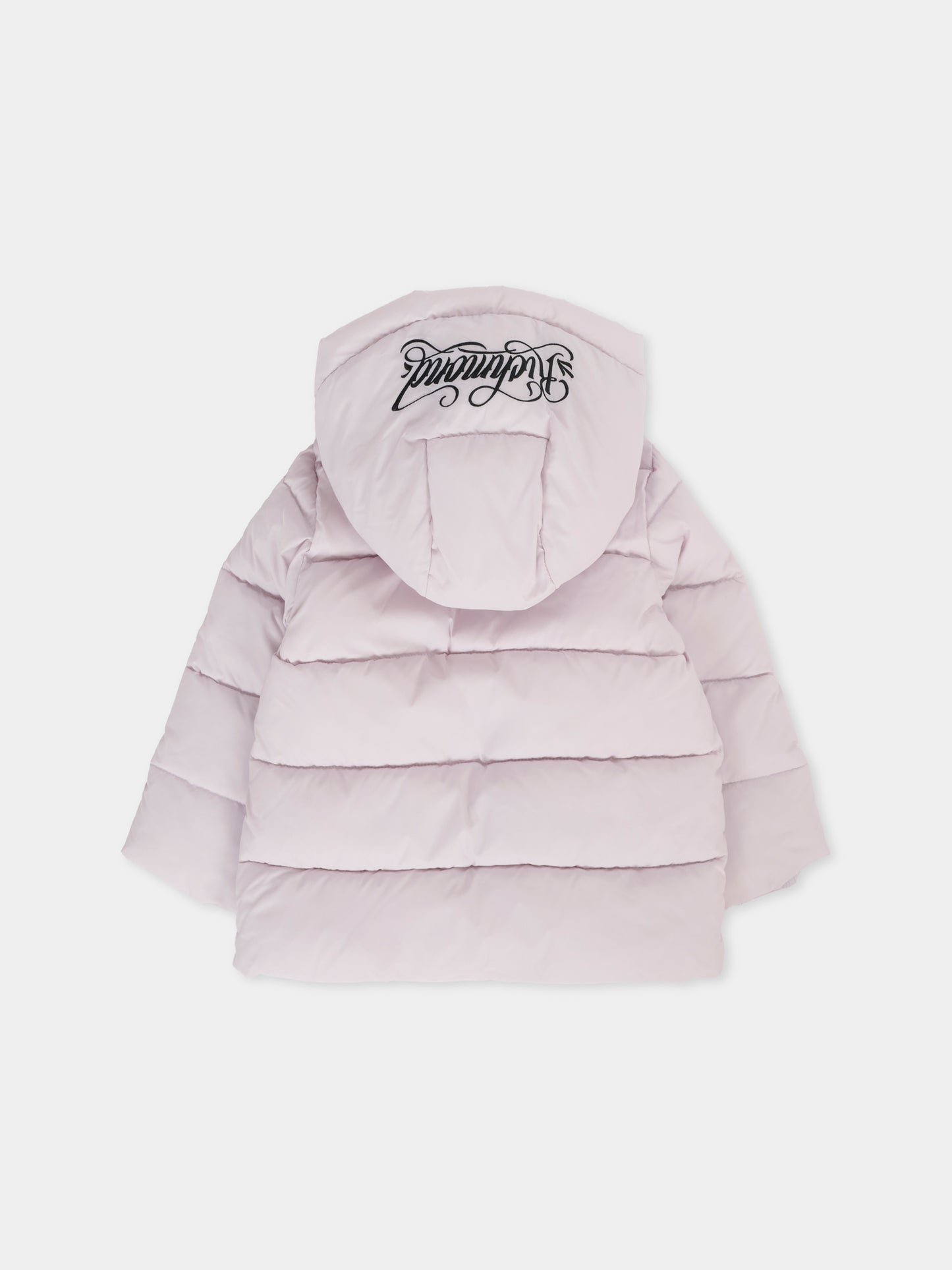 Piumino lilla per neonata con logo ricamato,Richmond,RIA25030PI LILAC MARBLE