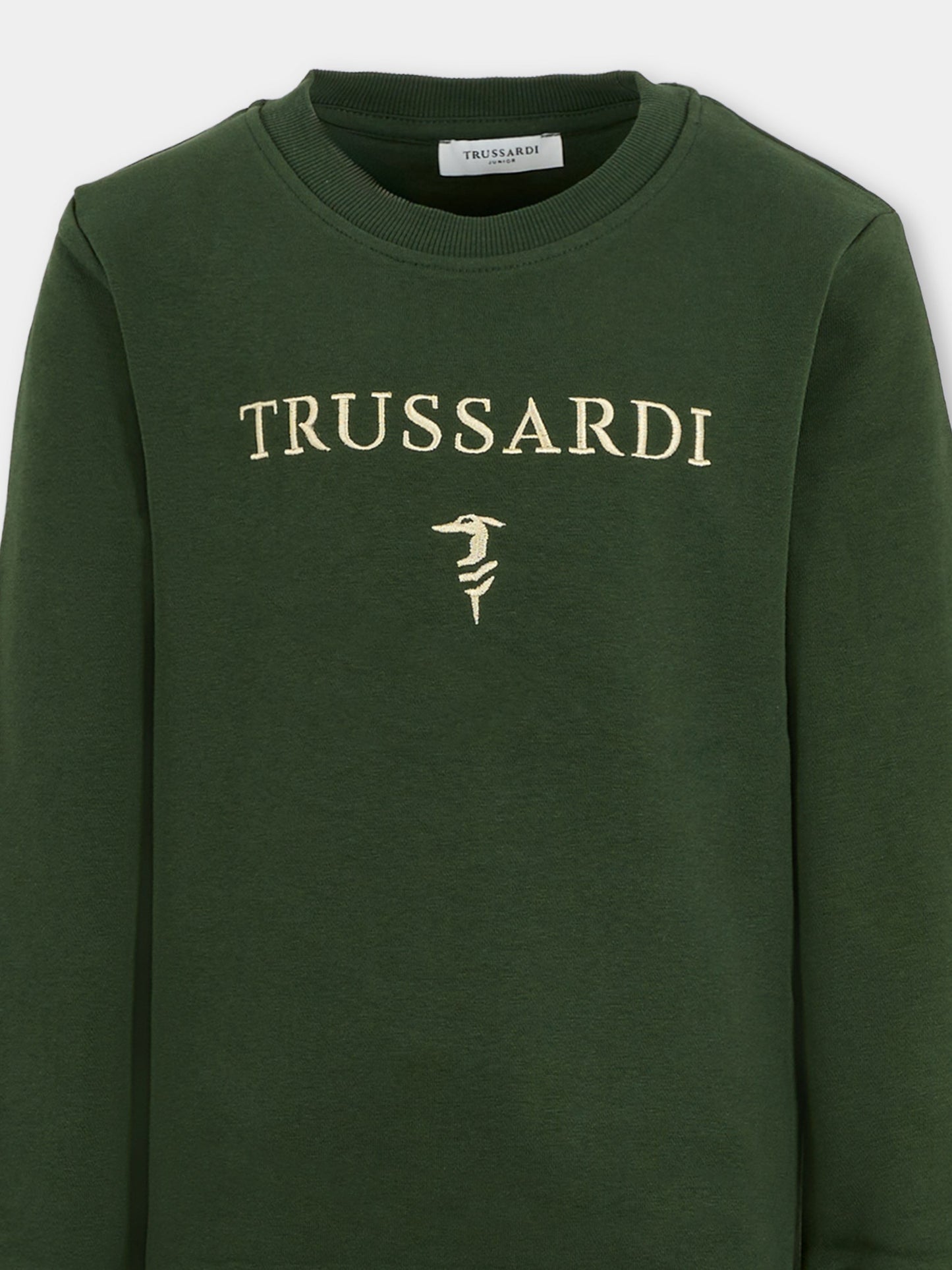 Completo verde per bambino con logo,Trussardi Junior,TBA25008CF PINENEEDLE