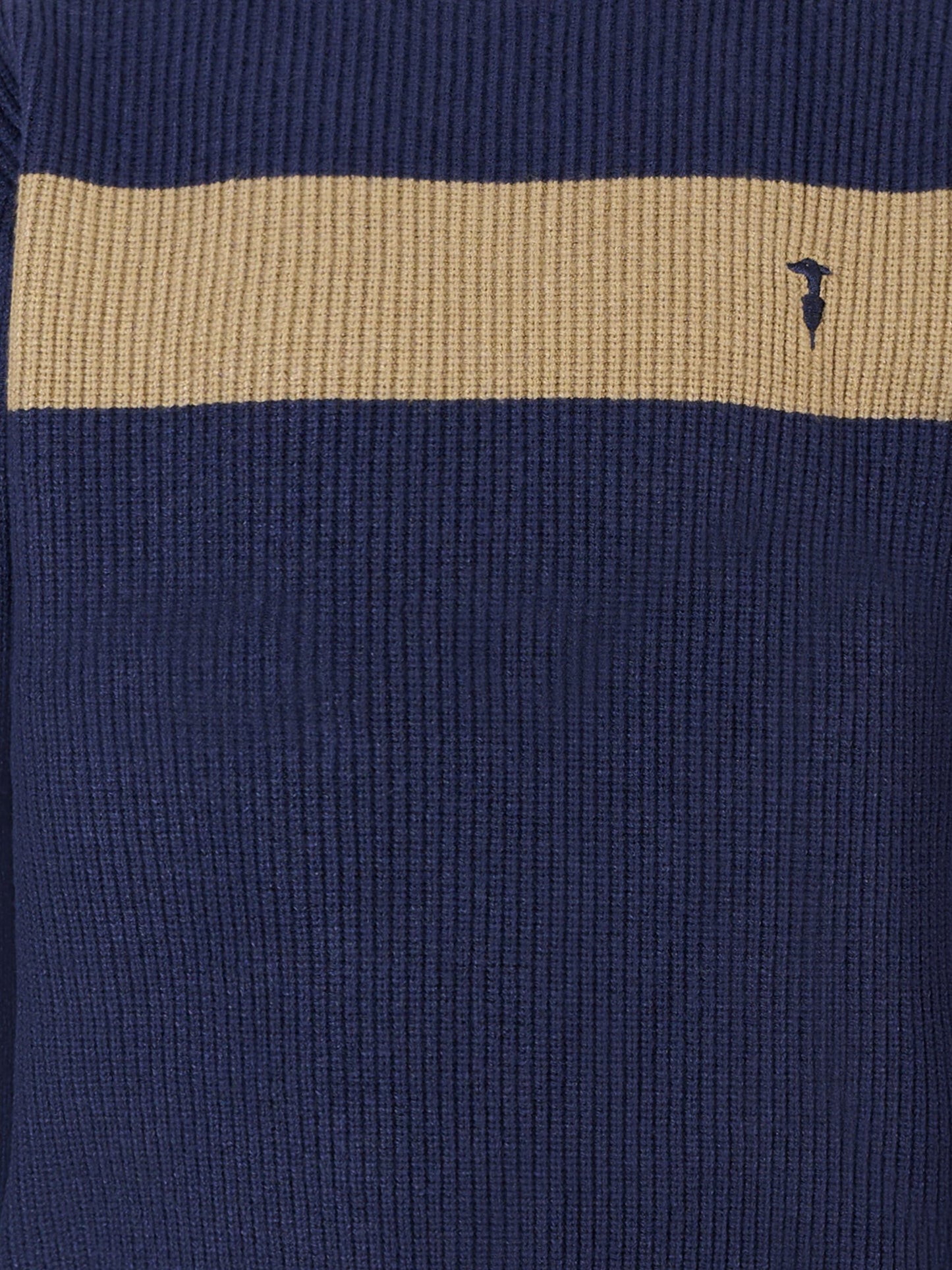 Maglione blu per bambino con logo ricamato,Trussardi Junior,TBA25019MA PEACOAT