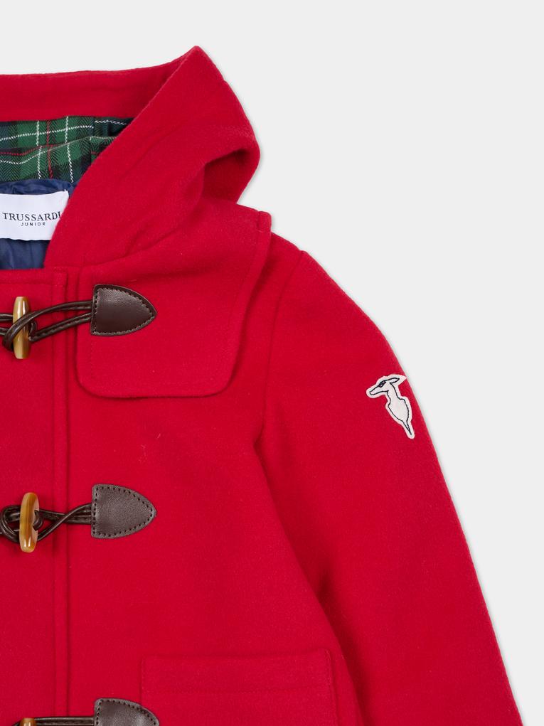 Montgomery rosso per neonato con logo,Trussardi Junior,TIA25038GB EMBOLDENED