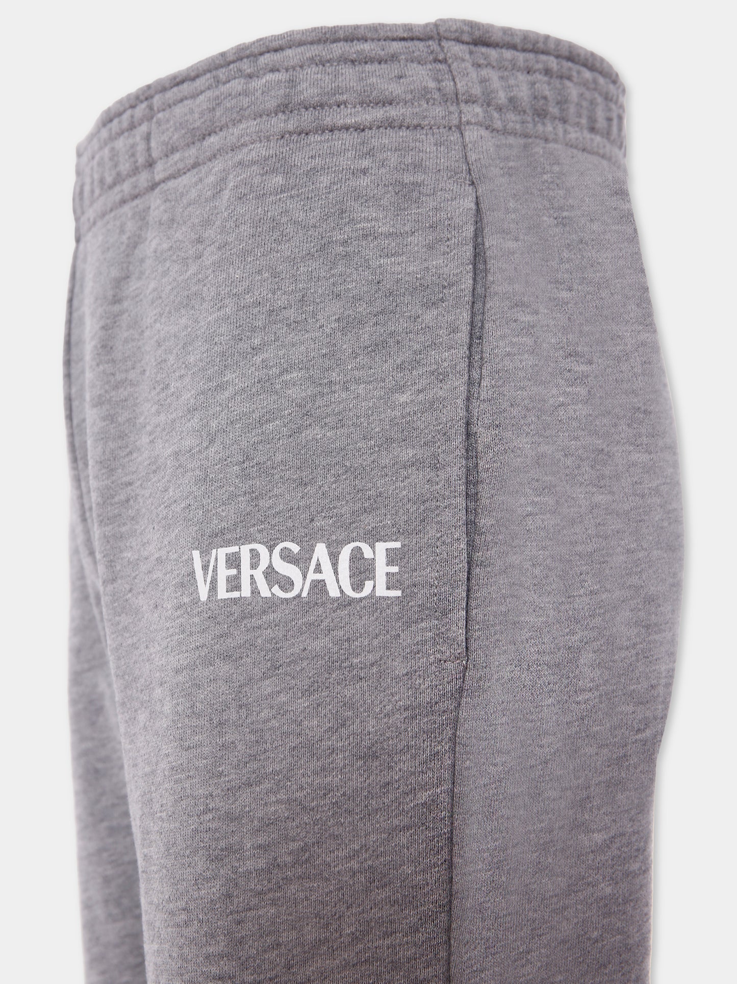 Pantaloni sportivi grigi con logo per bambini,Versace,1018580 1A15326 2E000