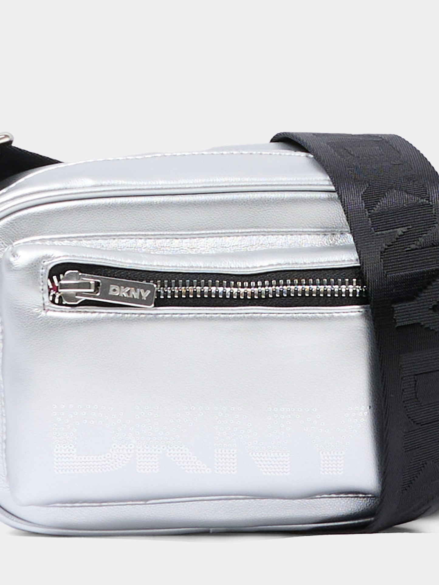 Borsa argento per bambina con logo,Dkny,D62474 016