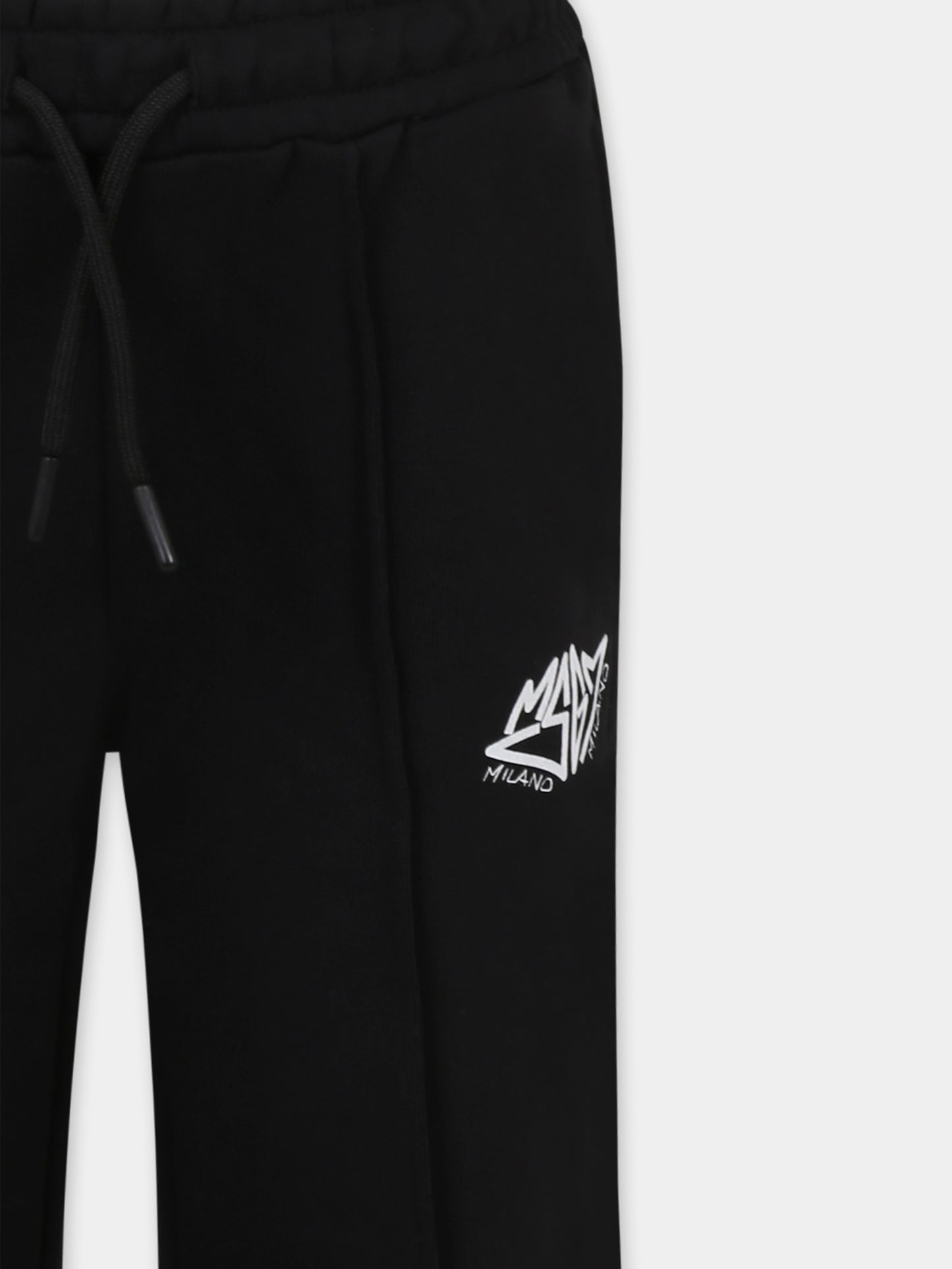 Pantaloni neri per bambino con logo,Msgm Kids,F4MSJBFP203 110