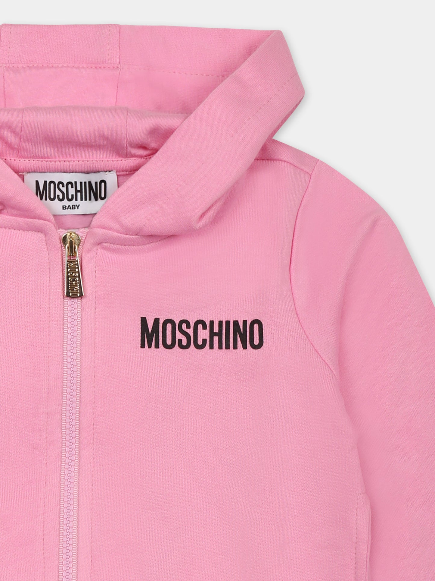 Sweat rose pour bébé fille avec Teddy Bears