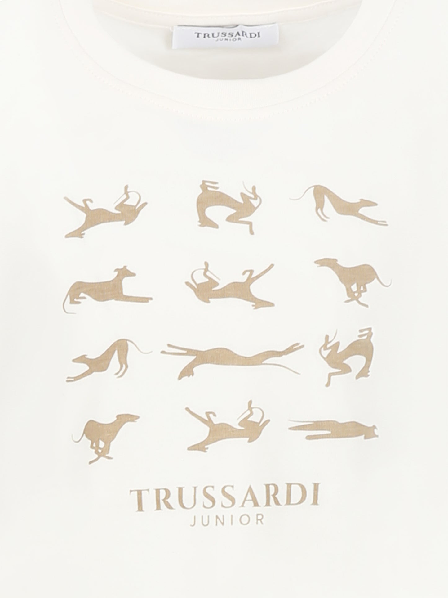 T-shirt ivoire pour enfants avec logo