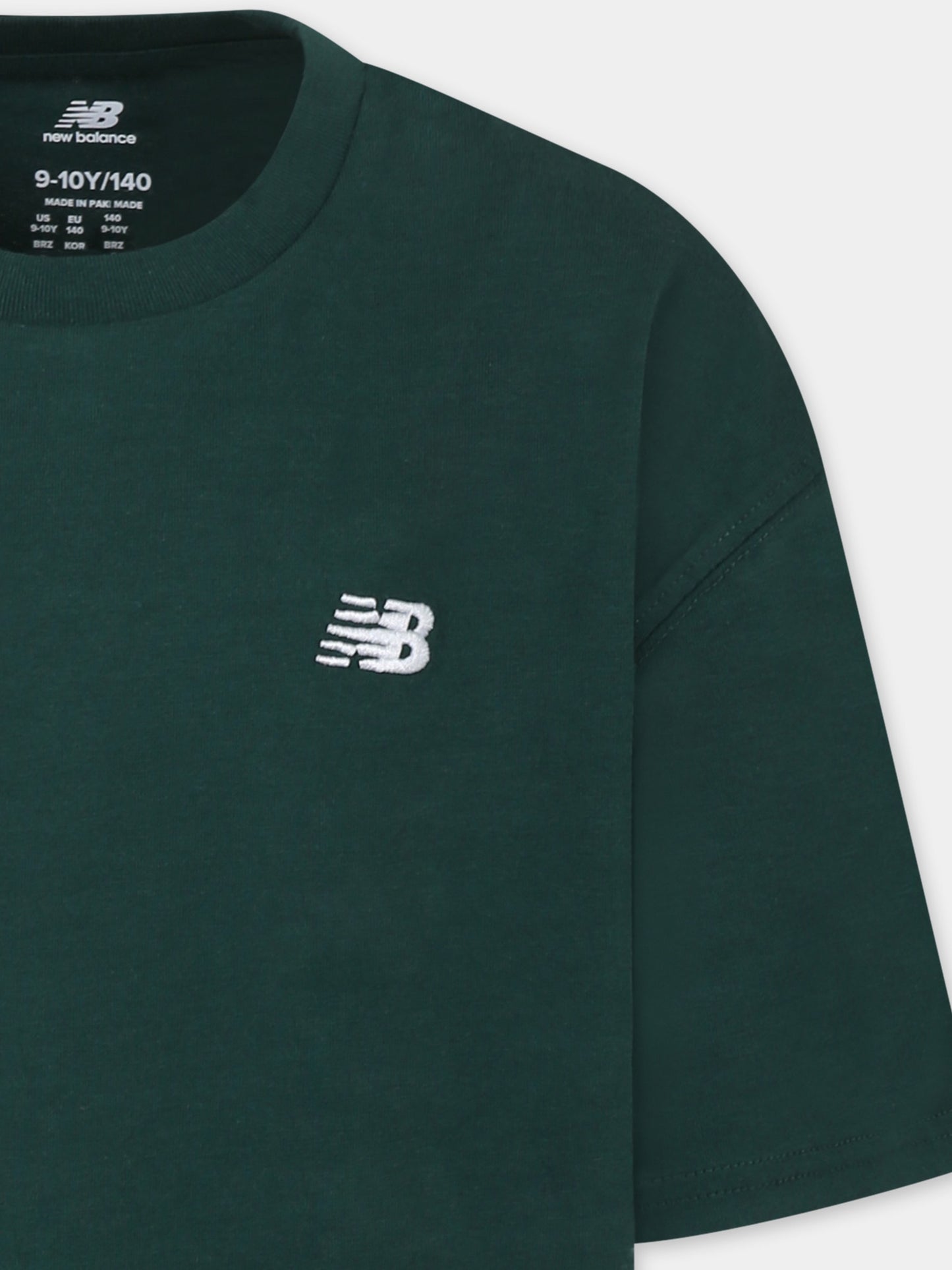 T-shirt vert pour garçon avec logo