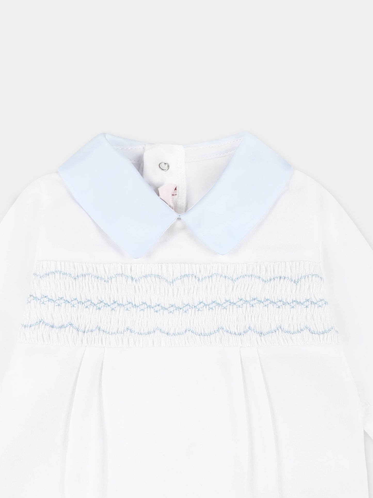 Tutina bianca per neonato con ricami,Mercadante 1939,MT037 BIA/CEL