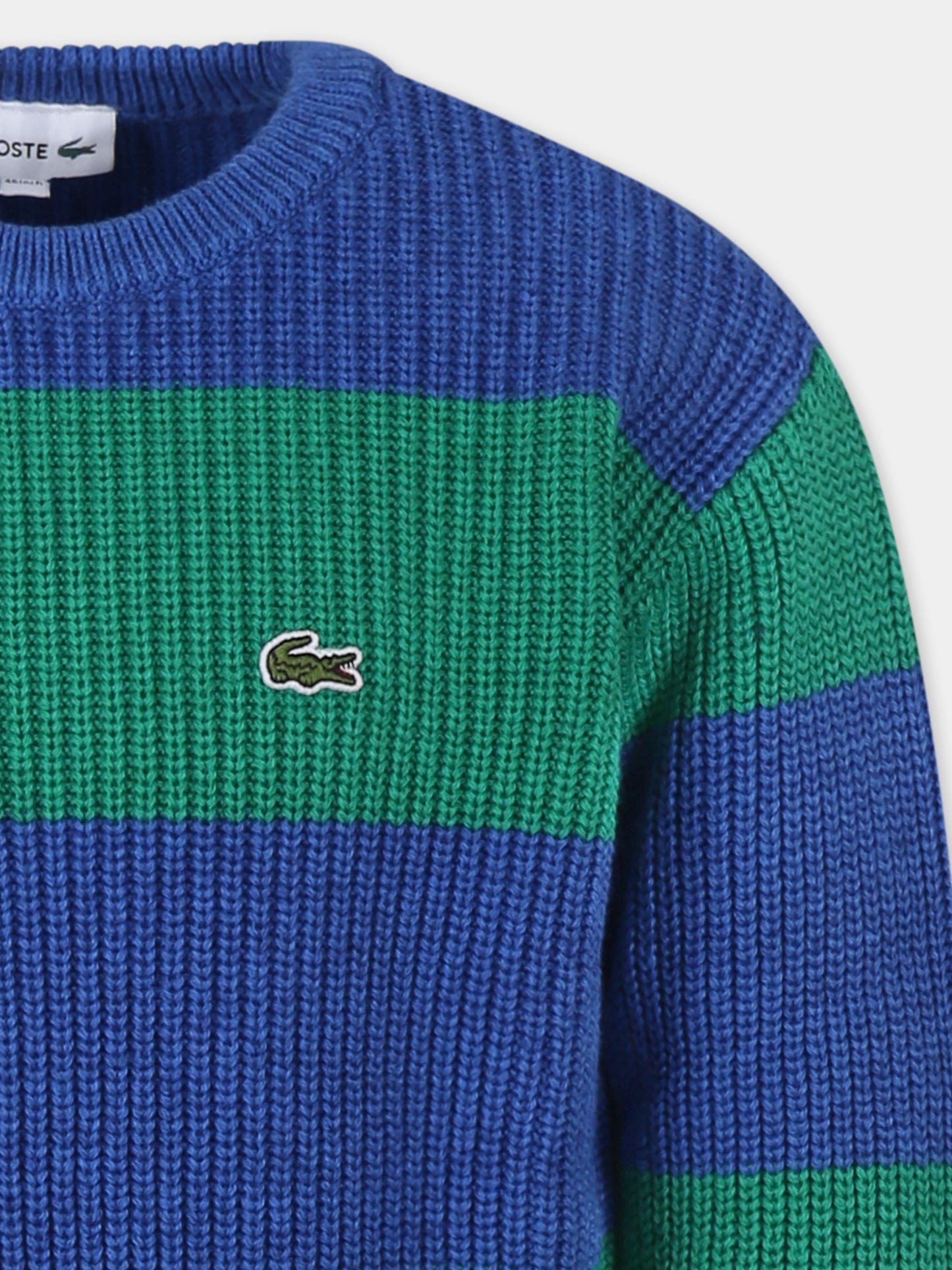 Maglione multicolor per bambino con coccodrillo,Lacoste,AJ2544 ICJ
