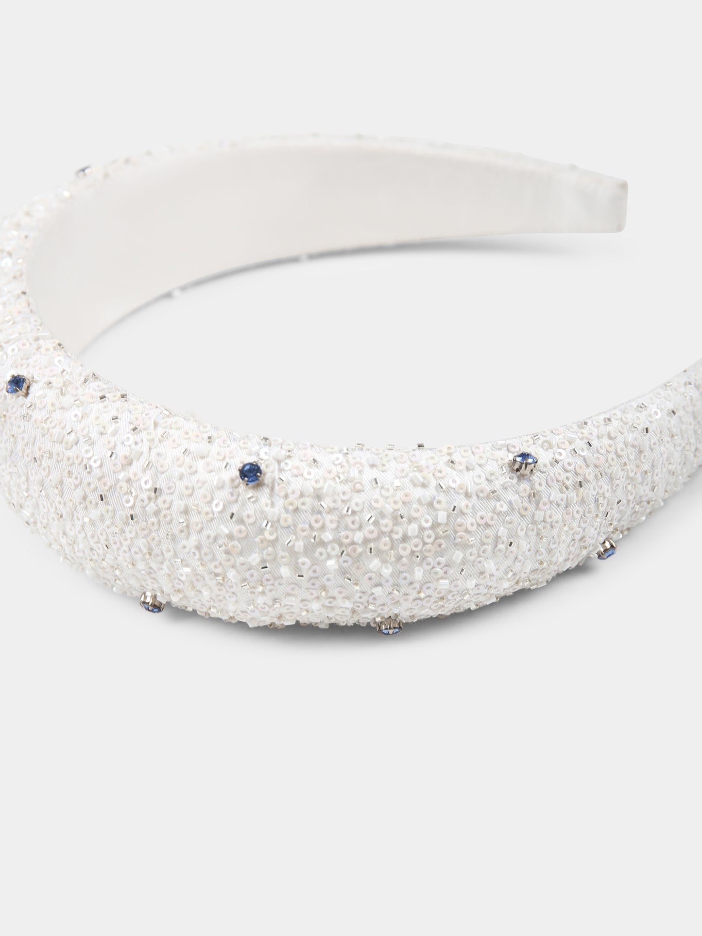 Cerchietto bianco per bambina con paillettes,Làtara,1620