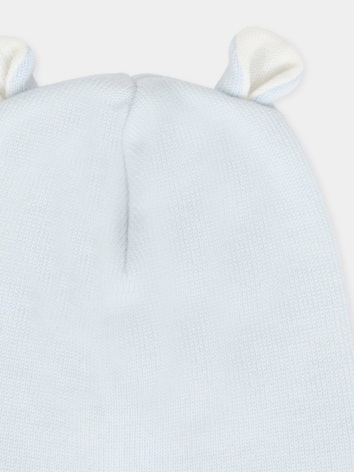Berretto celeste per neonato con orecchie,Little Bear,2115 CIELO/LATTE
