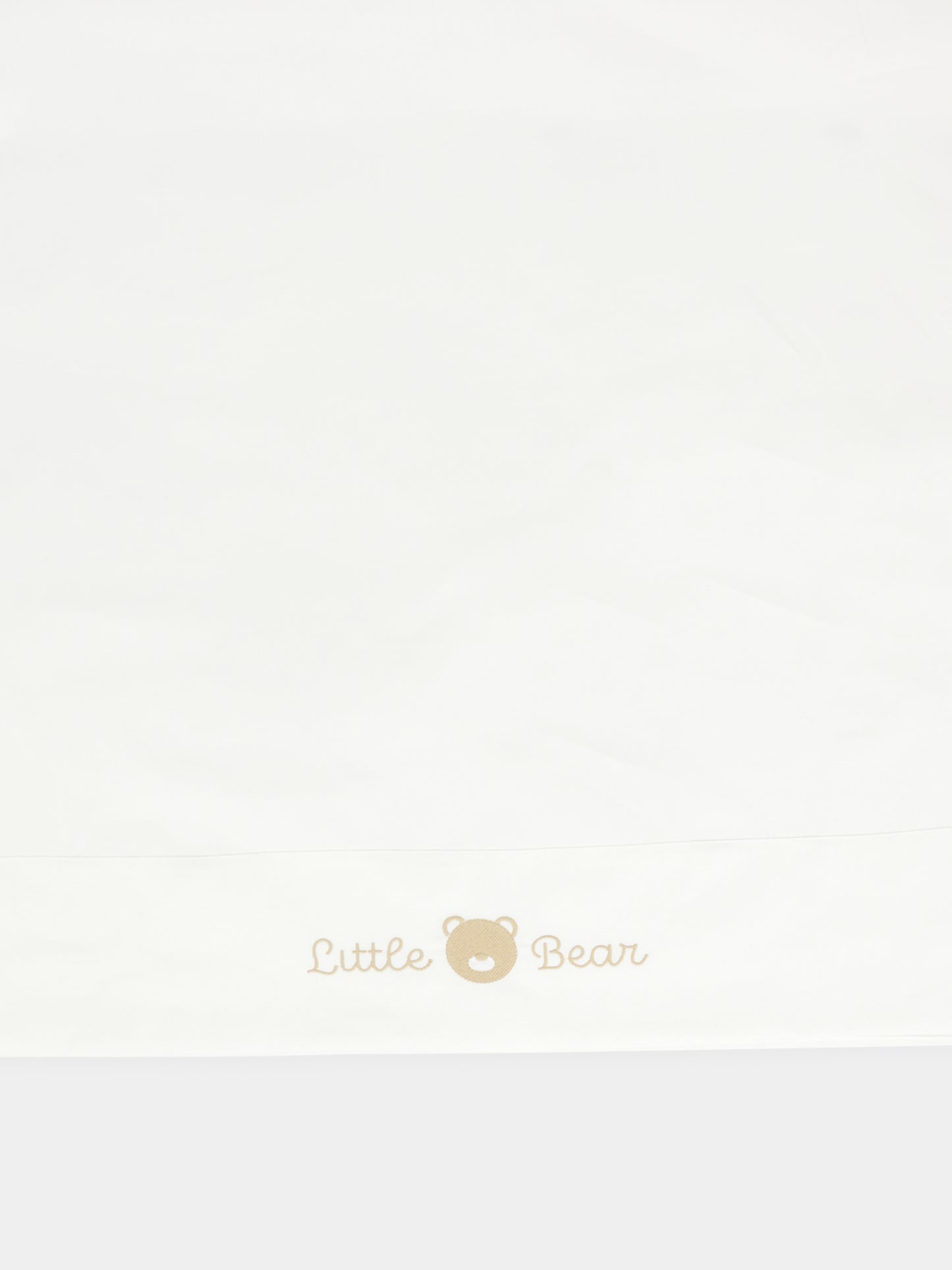 Set lenzuola bianco per neonati con orsetto e logo,Little Bear,2044 LATTE/TORTORA