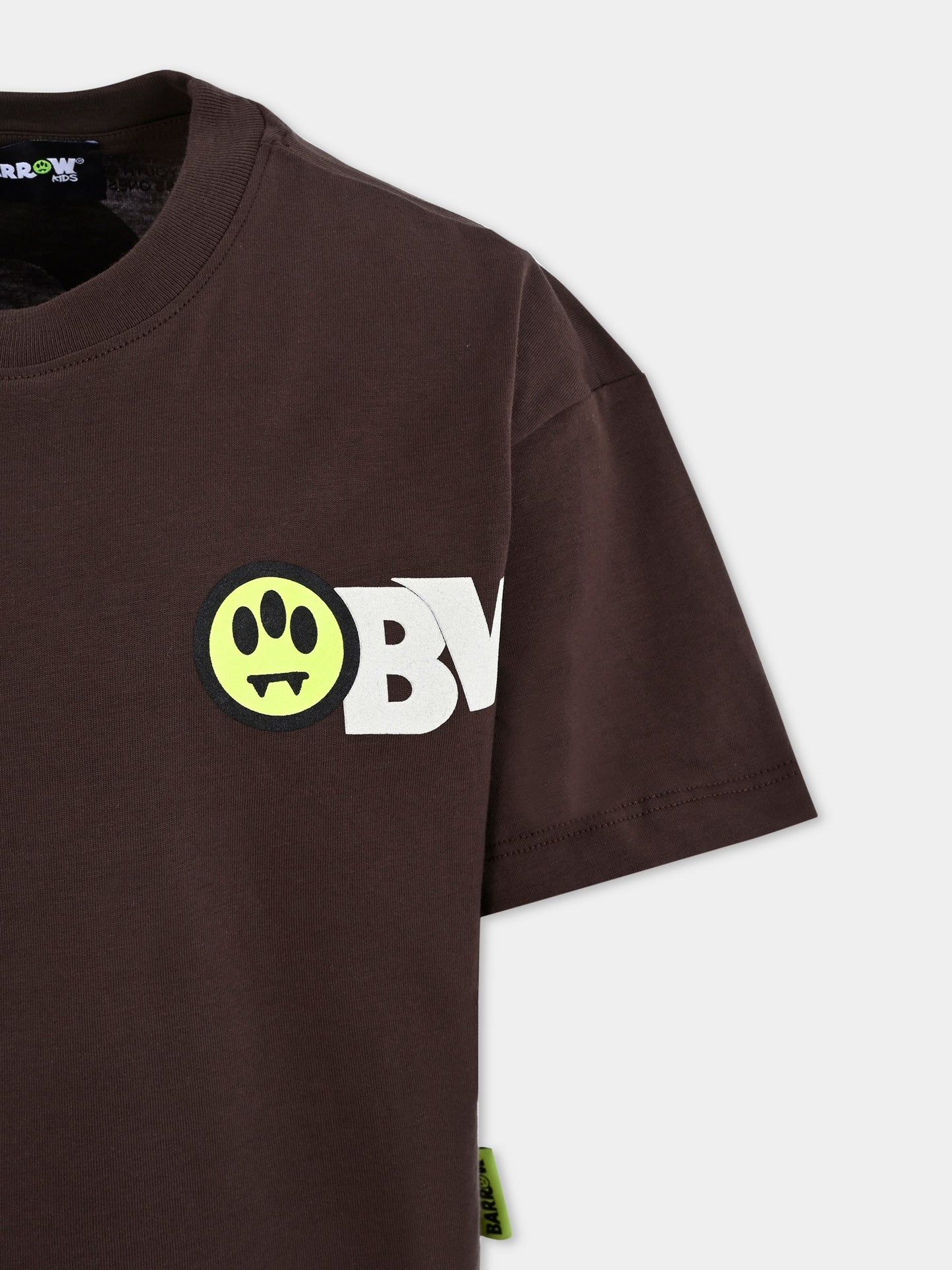 T-shirt marrone per bambini con stampa Bear,Barrow,F5BKJUTH046 308