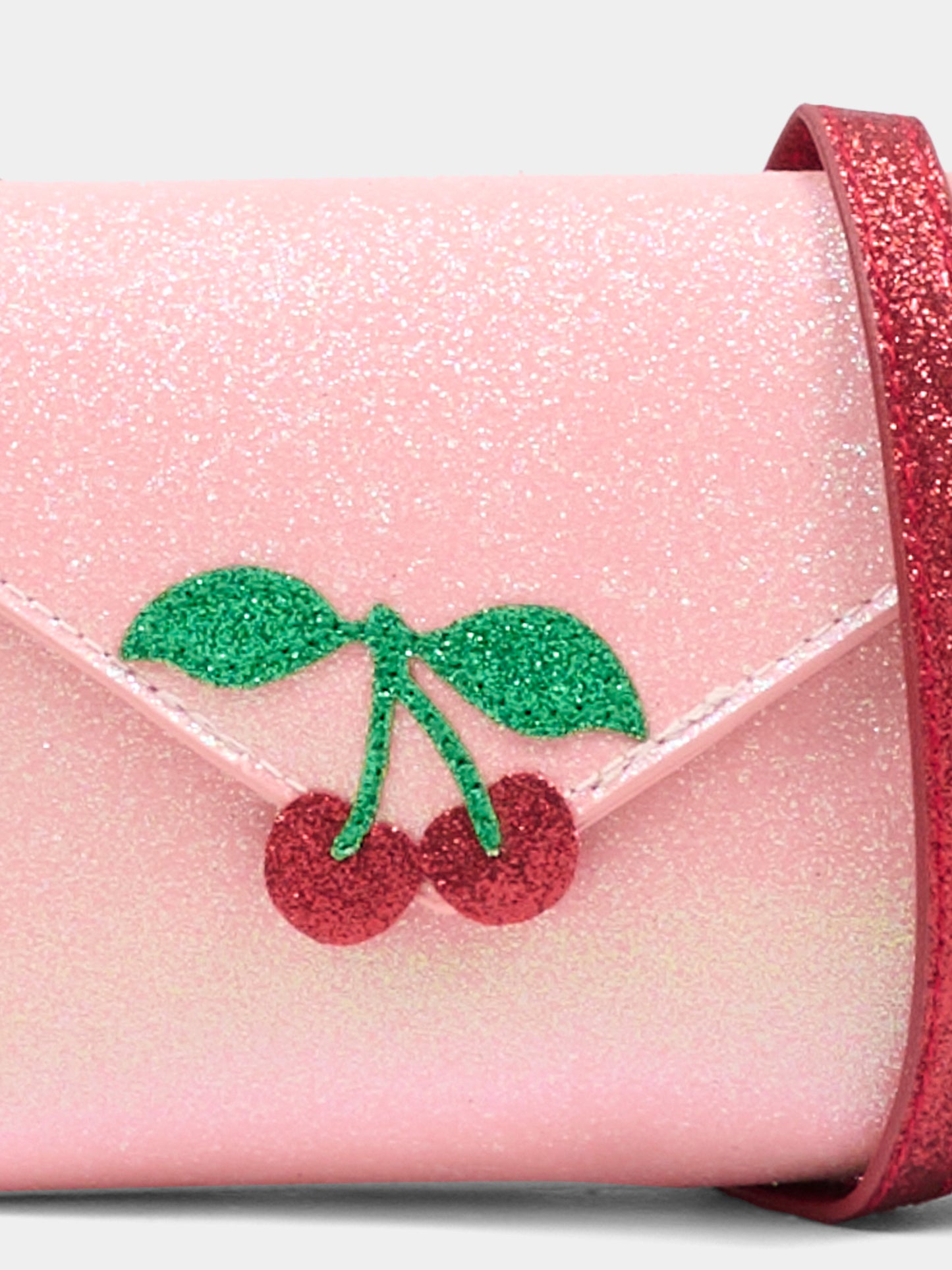 Borsa rosa per bambina con ciliegie,Konges Sløjd,KS103875 PINK GLITTER
