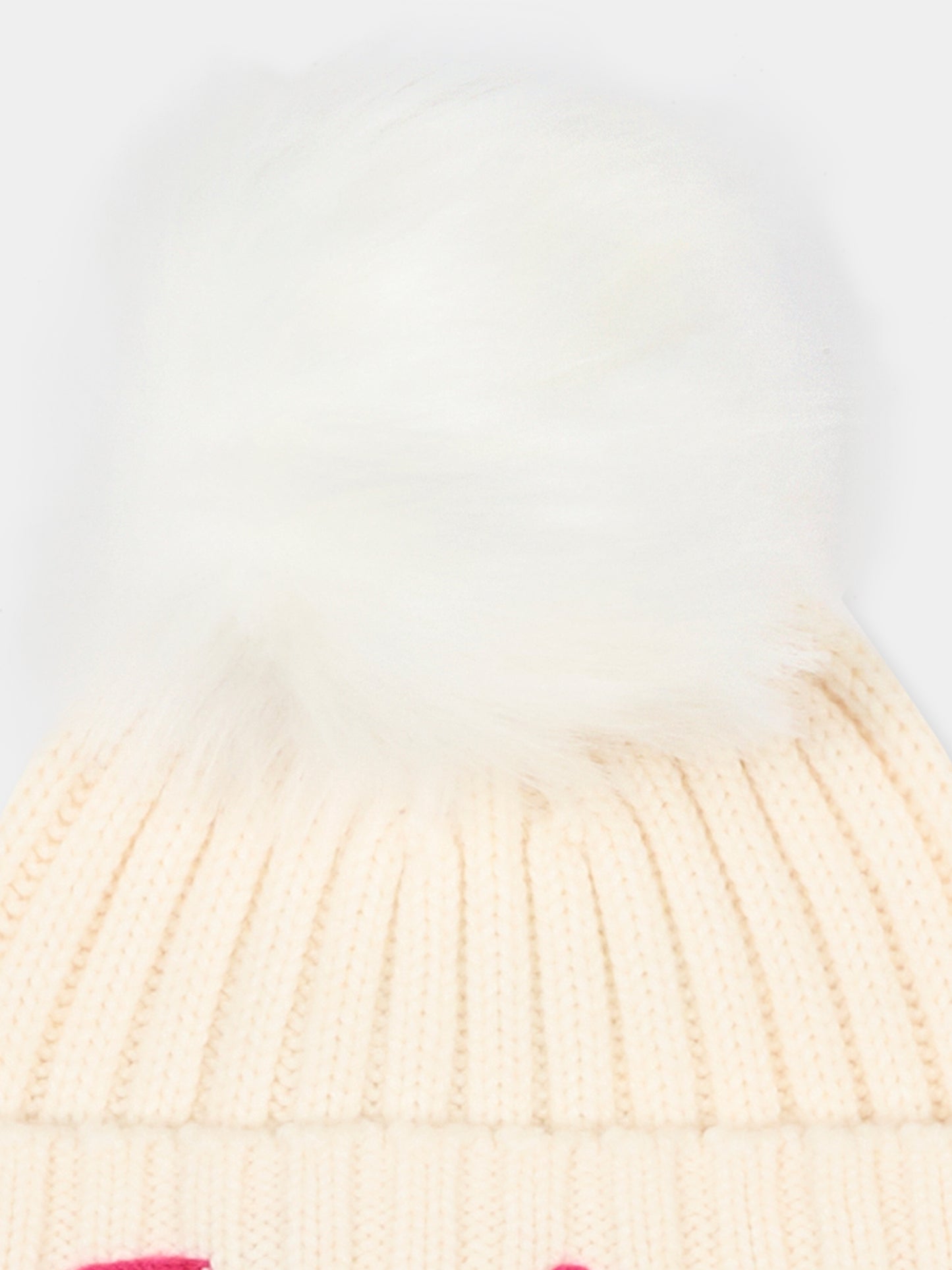 Berretto avorio per bambina con scritta,Mc2 Saint Barth,WENG007 - 02077I