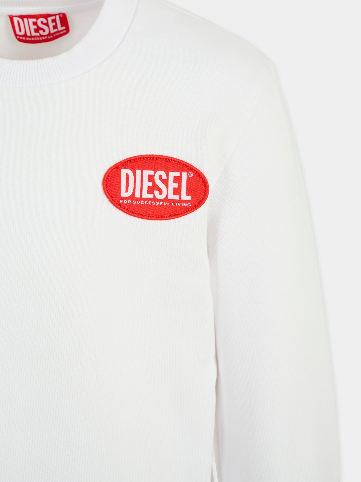 Felpa bianca per bambino con logo,Diesel,J02482-KYAQK-K100