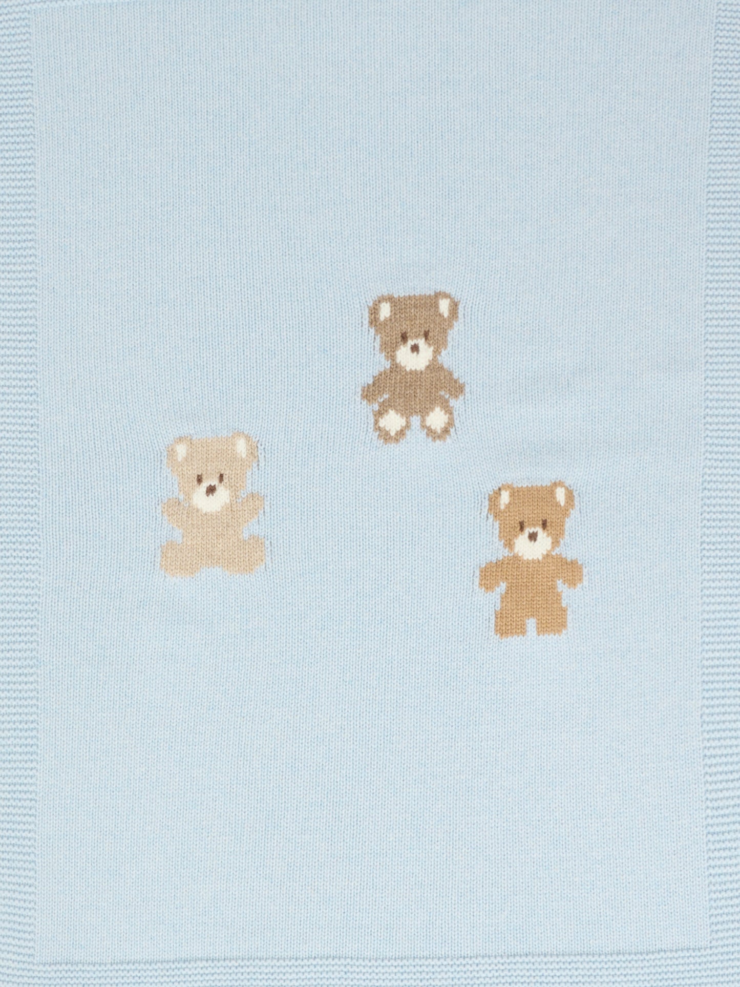 Coperta celeste per neonato con orsetti,J.o. Milano,568A1 CIELO