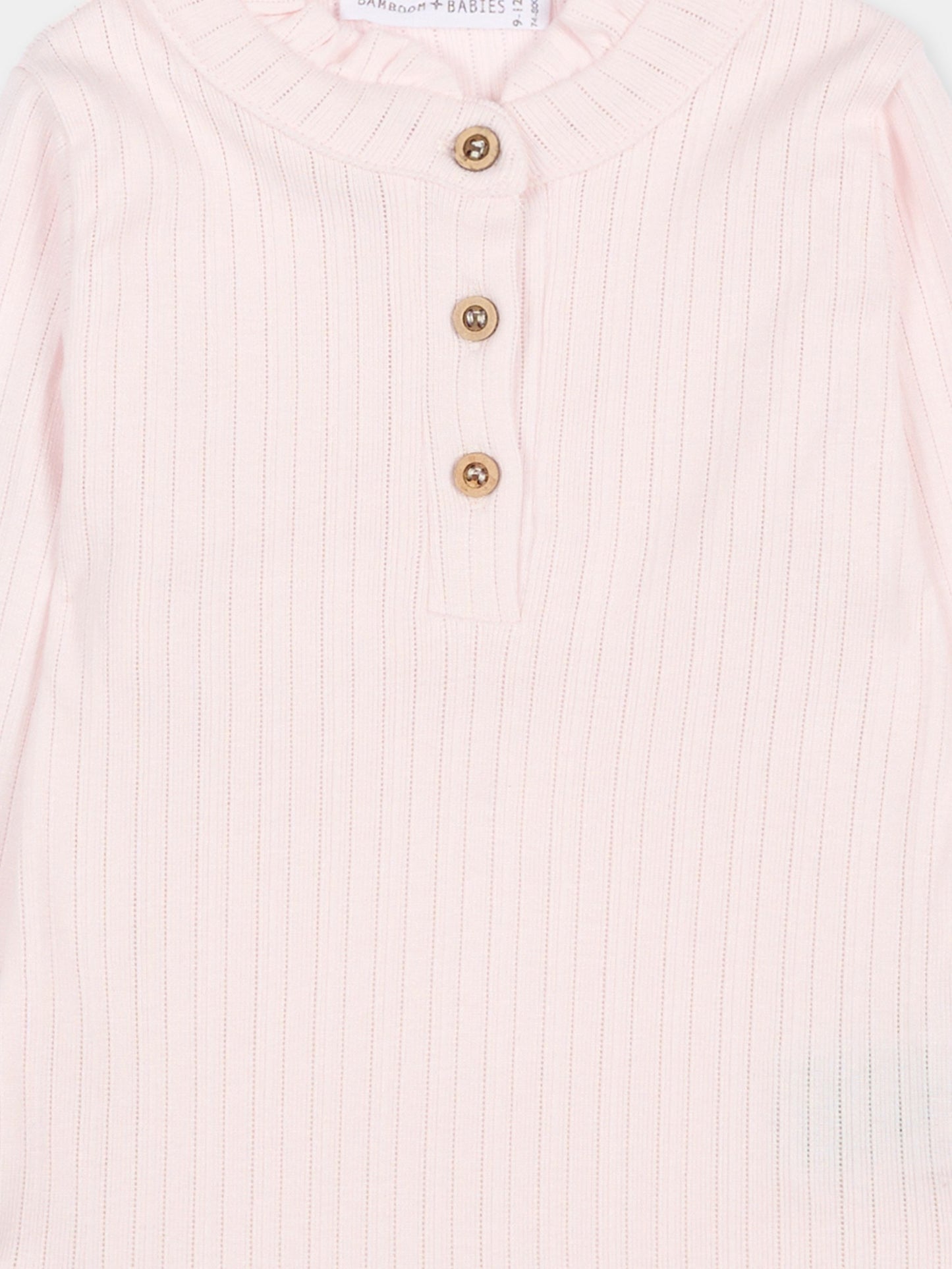 Body rosa per neonata,Bamboom,1021 PINK BLUSH