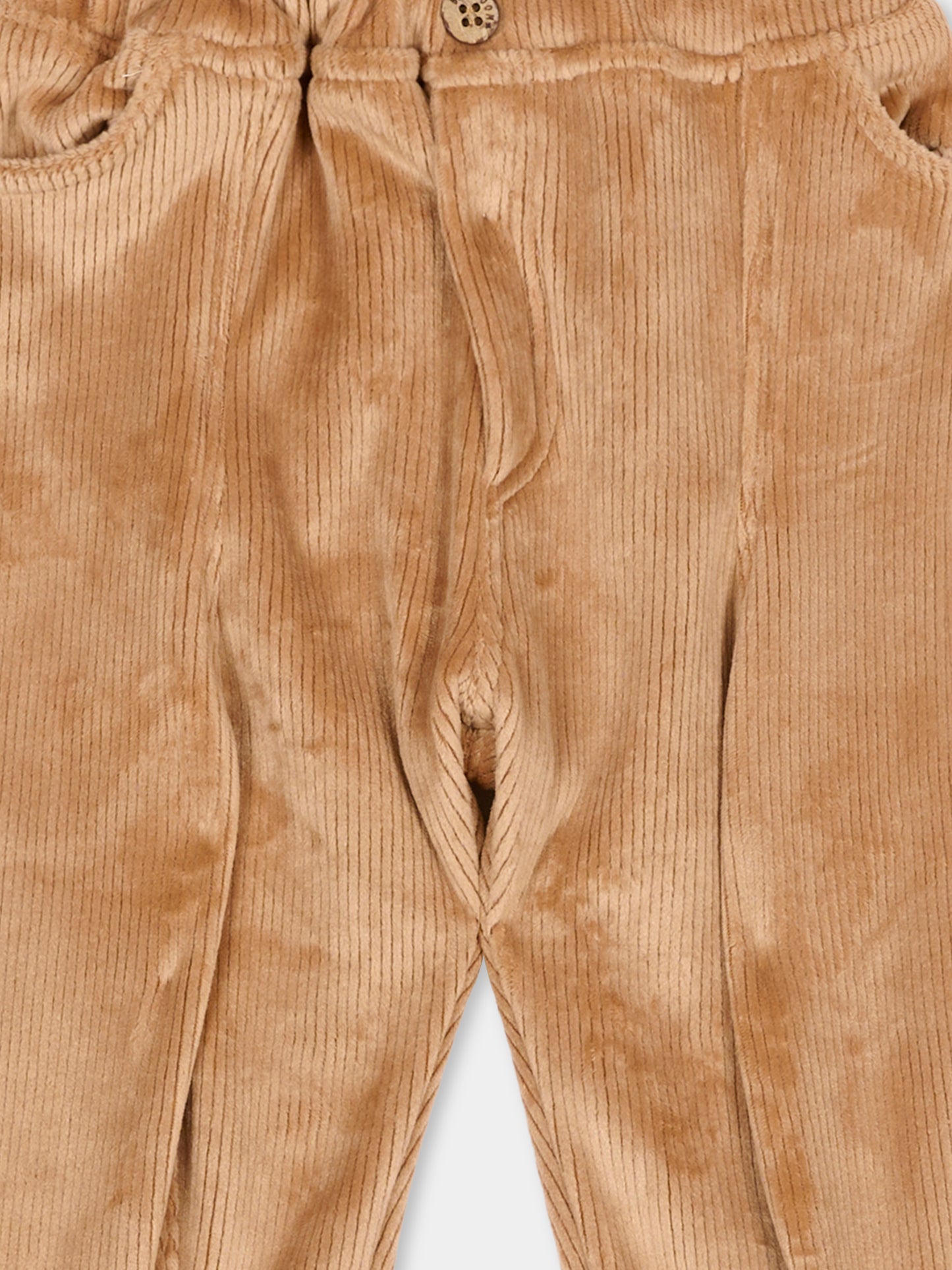 Pantaloni marroni per neonato,Bamboom,1026 TAN CAMEL