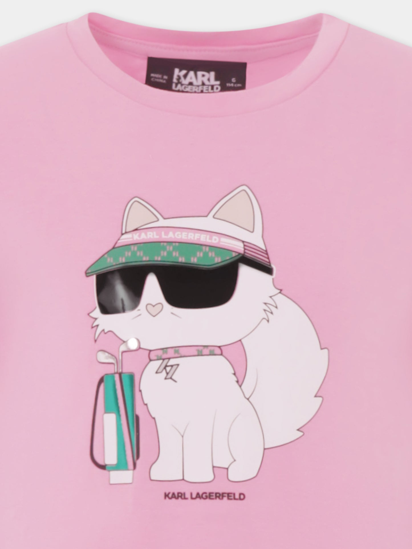T-shirt rose pour fille avec Choupette