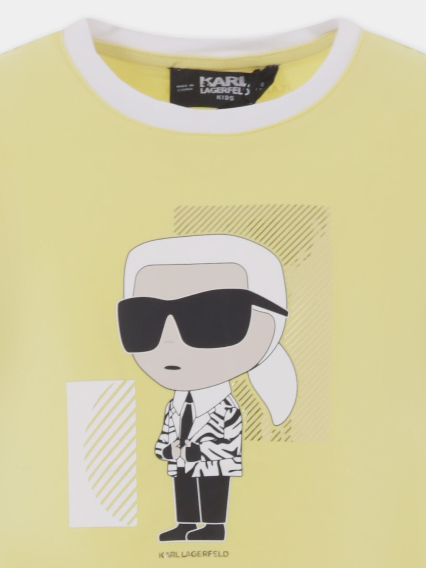 T-shirt jaune pour fille avec Karl Lagerfeld