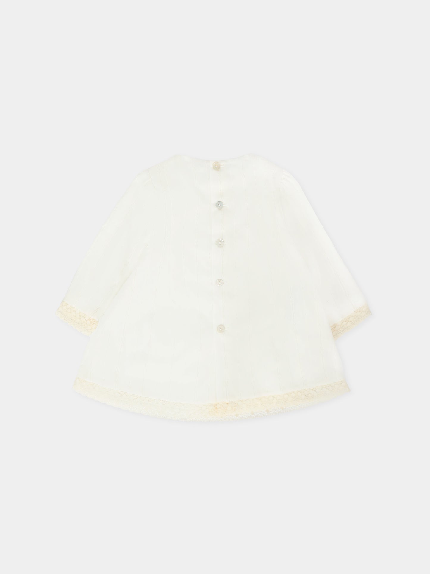 Vestito avorio per neonata con logo,Paz Rodríguez,104 152841 60 T2020