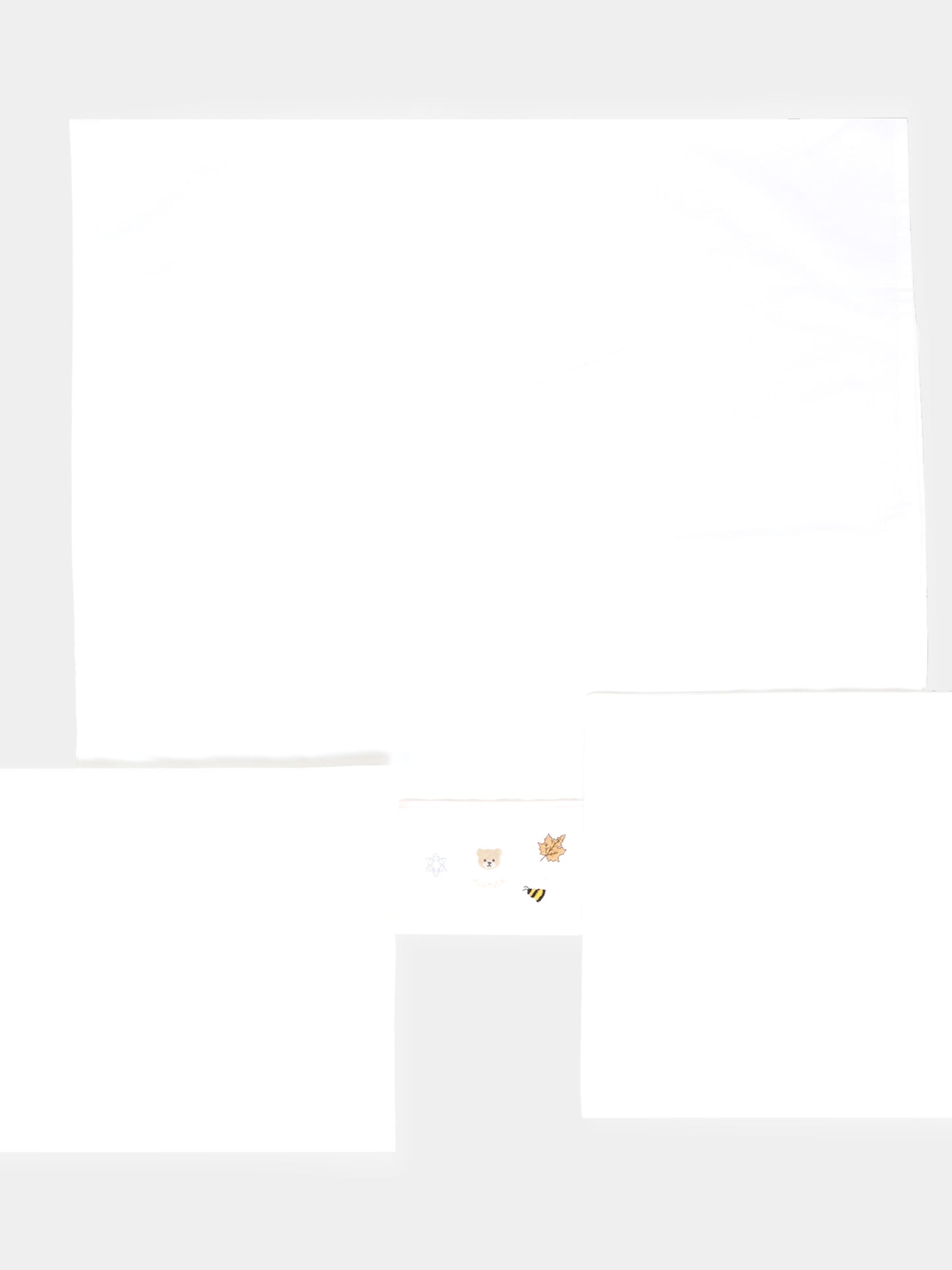 Set lenzuola bianco per neonata con ape e logo,Nanán,I25007R