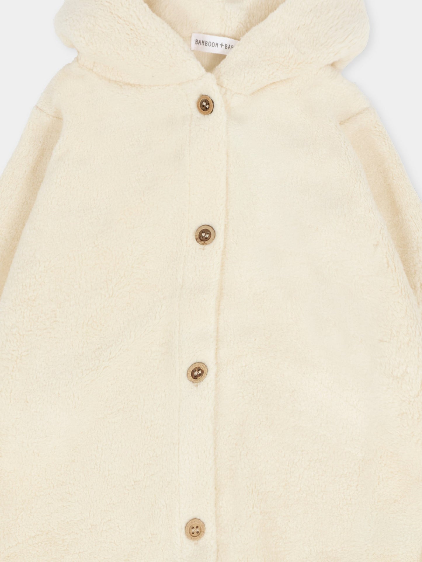 Tutina avorio per neonati con cappuccio,Bamboom,1066 WARM WHITE