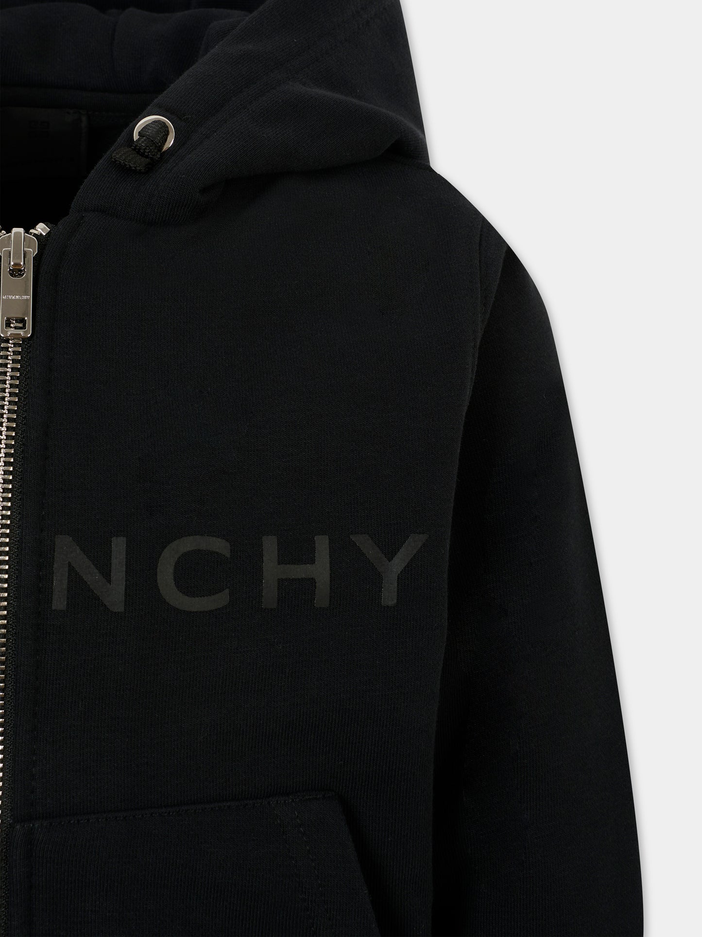 Felpa nera per bambini con logo,Givenchy Kids,H30939 09B