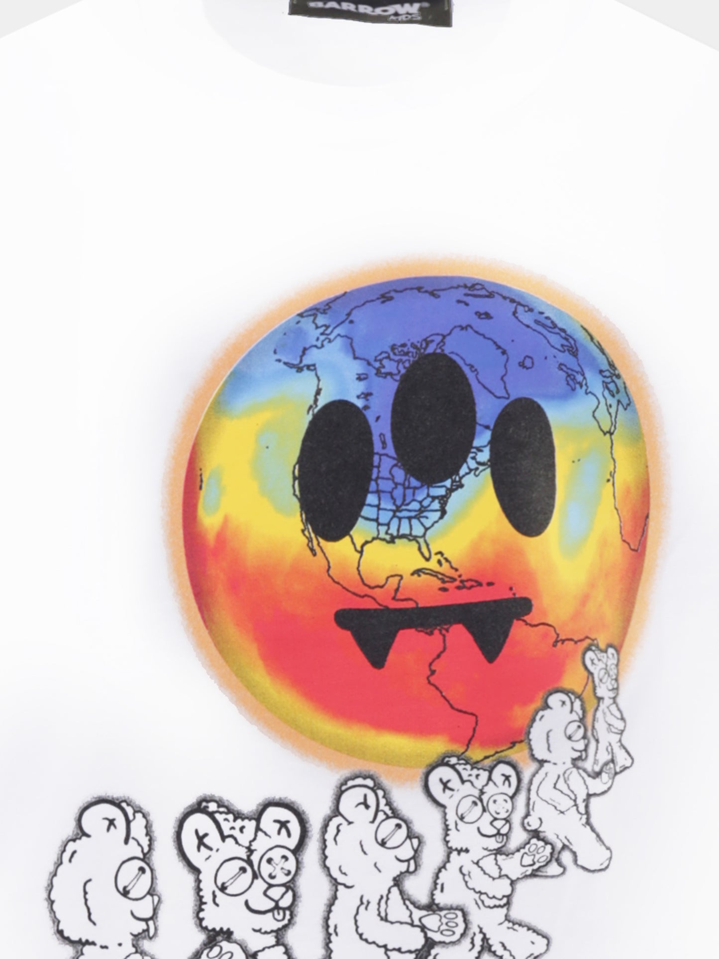 T-shirt noir pour enfants avec smiley