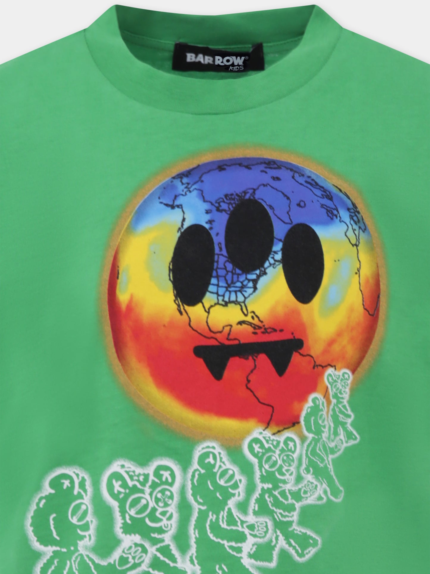 T-shirt vert pour enfants avec smiley