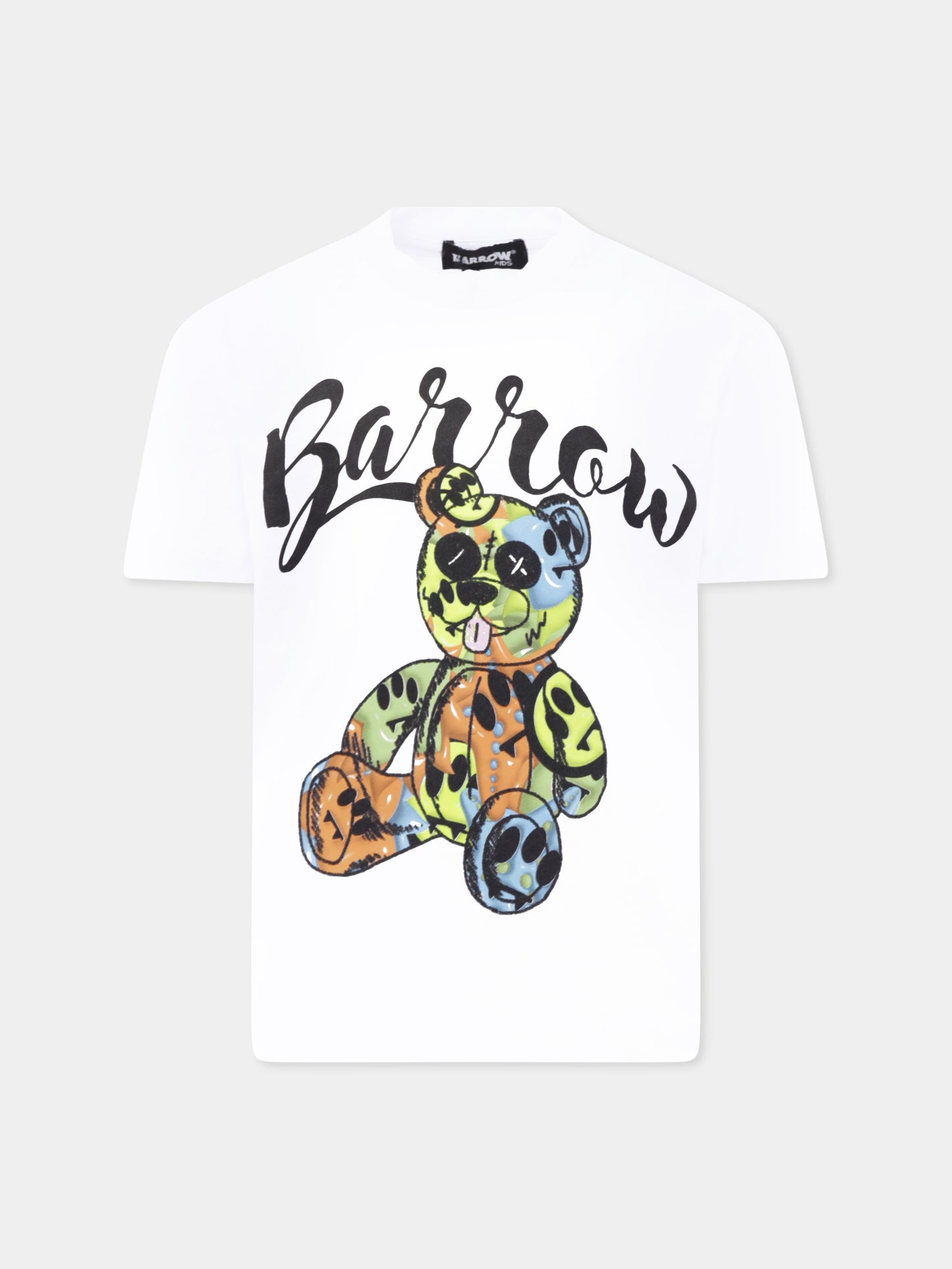 T-shirt blanc pour enfants avec imprimé Bear