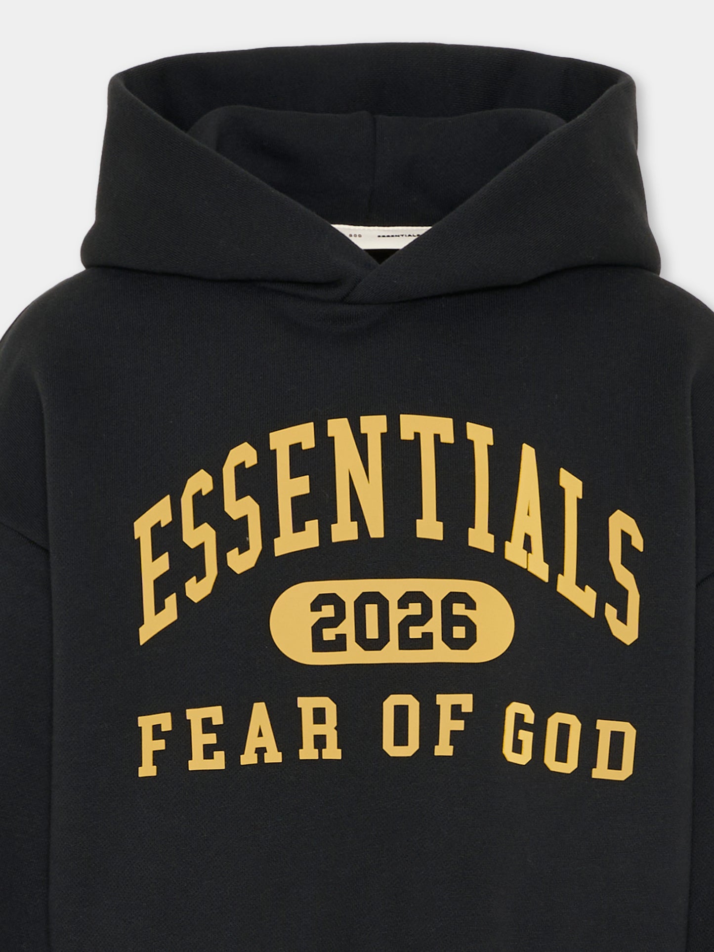 Felpa nera per bambini con logo,Fear Of God Essentials,785HO252411K VINTAGE BLACK