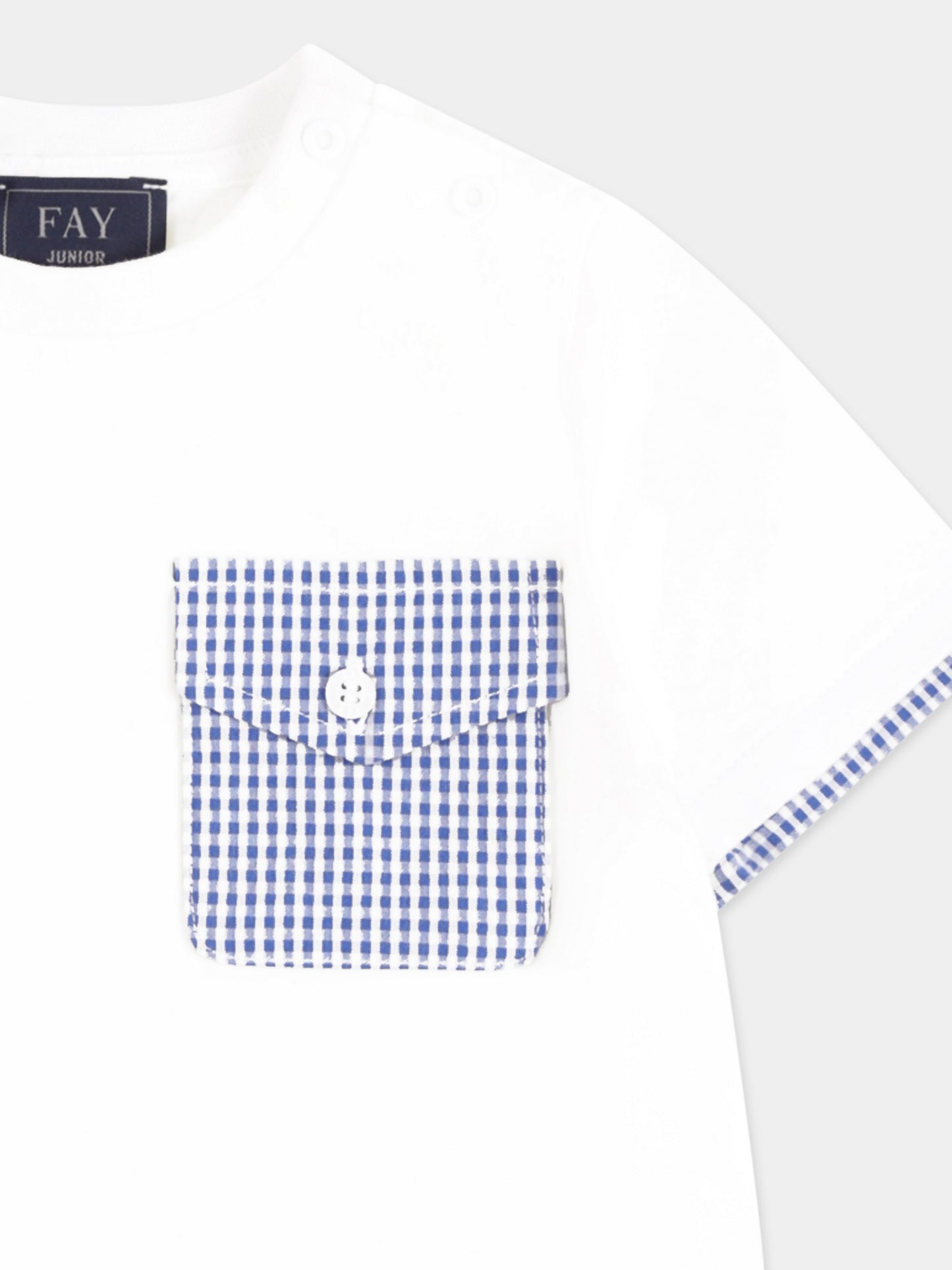 T-shirt avorio per neonato,Fay Kids,FW8521 J0004 101