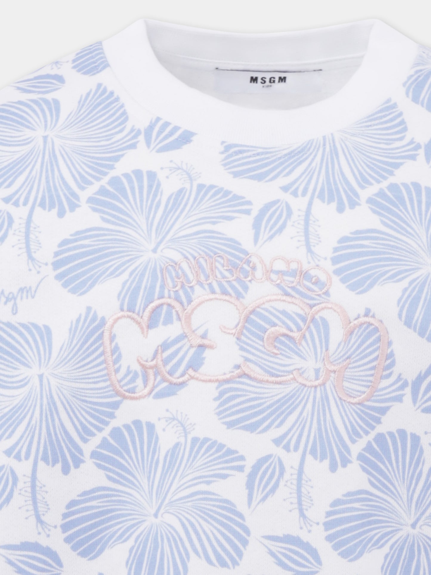 Sweat-shirt bleu clair pour fille avec logo