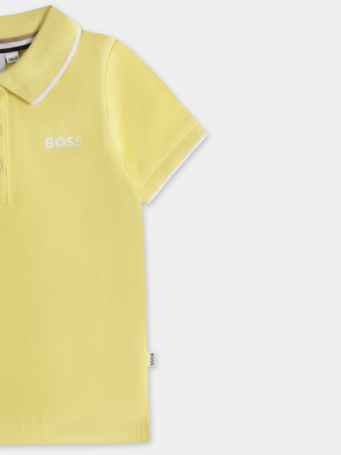 Polo jaune pour bébé garçon avec logo