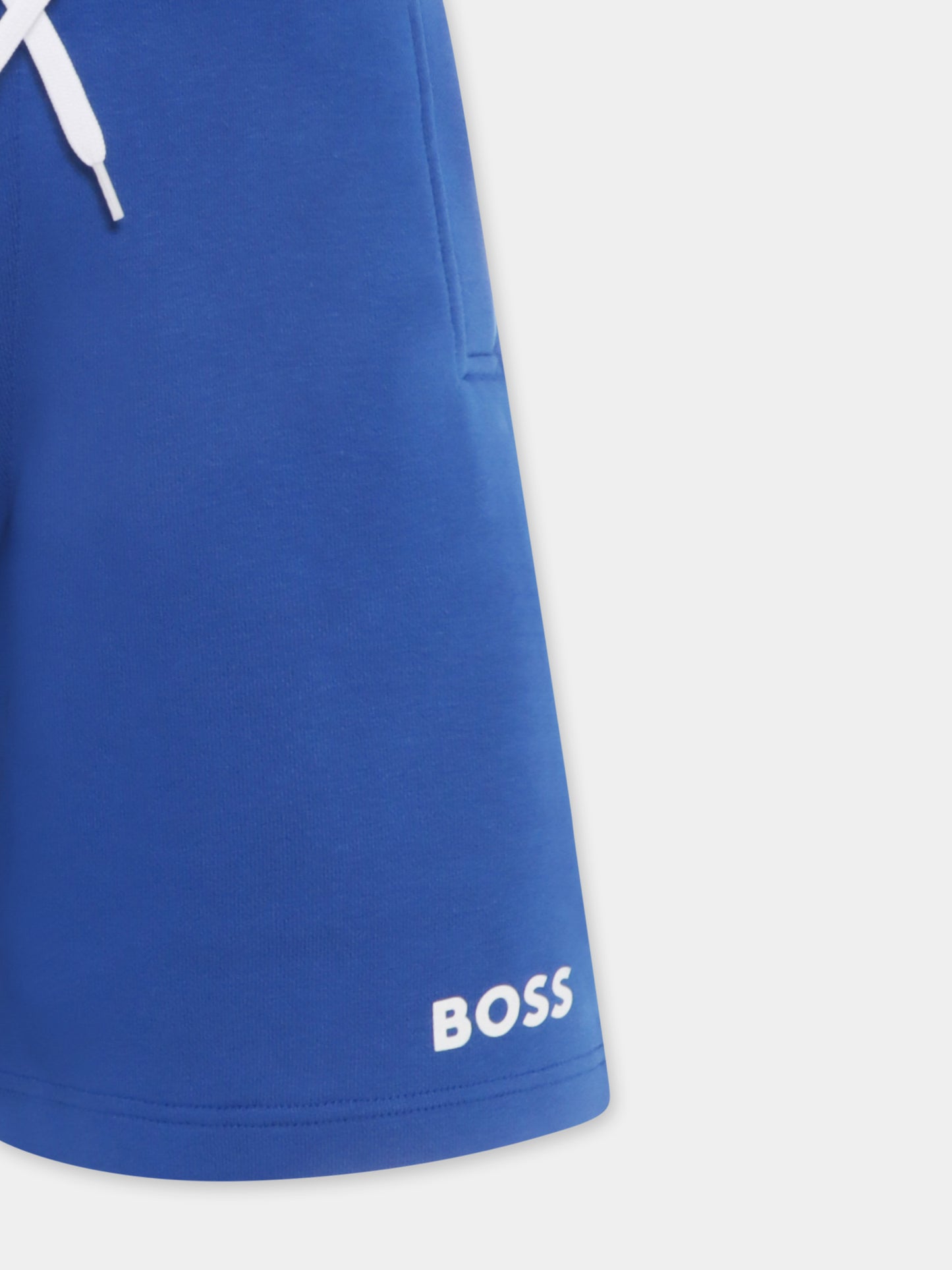 Shorts azzurro per bambino con logo,Boss,J50680 872