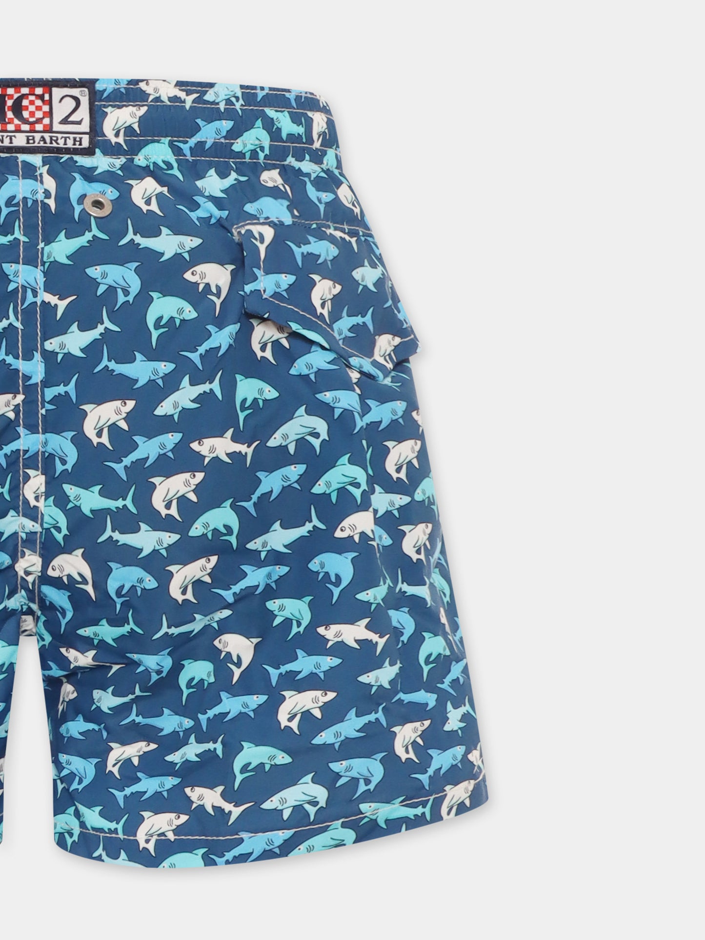 Boxer mare blu per bambino con squalo all over,Mc2 Saint Barth,JEA0004 01818H
