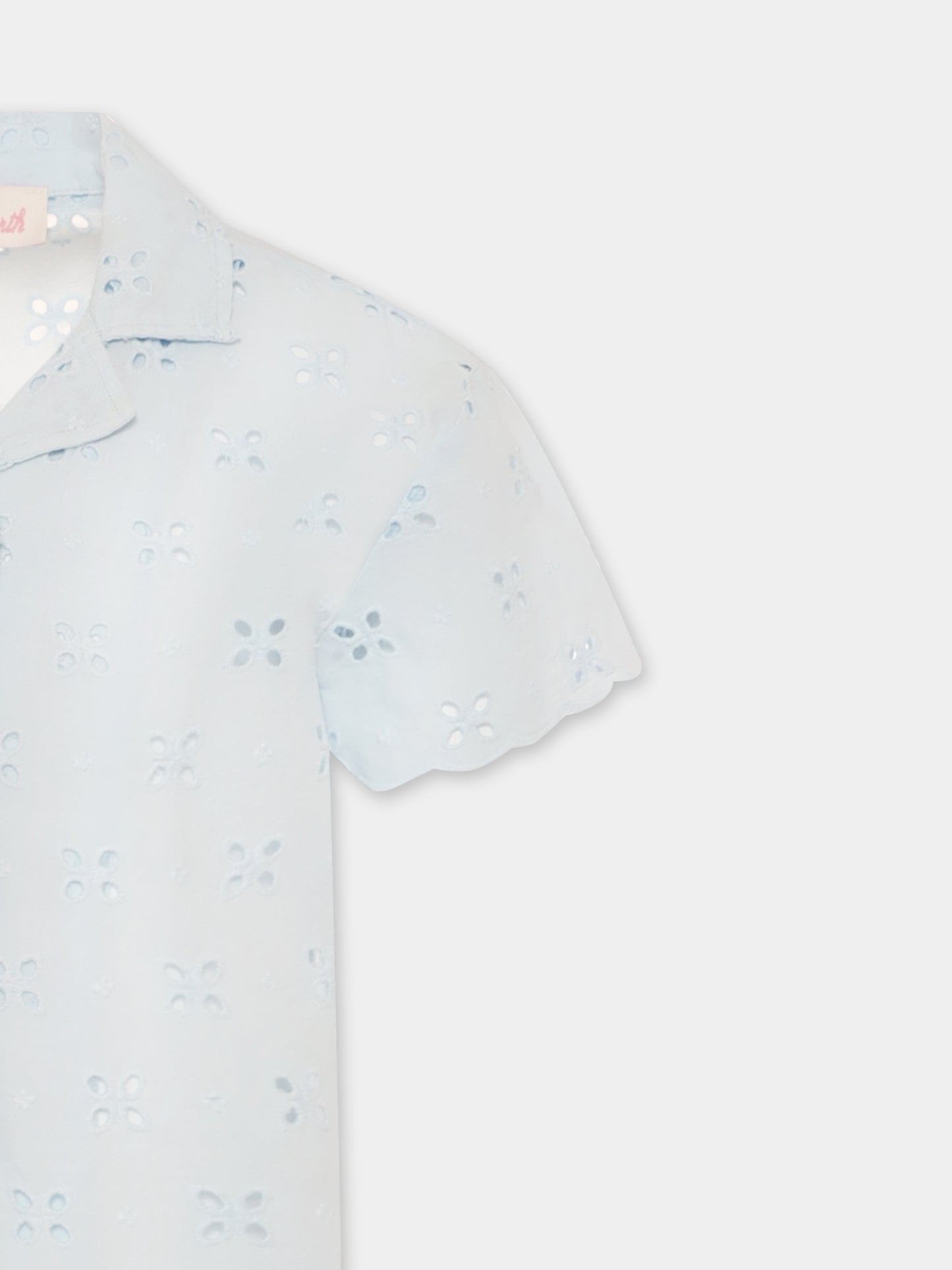 Chemise bleu clair pour fille