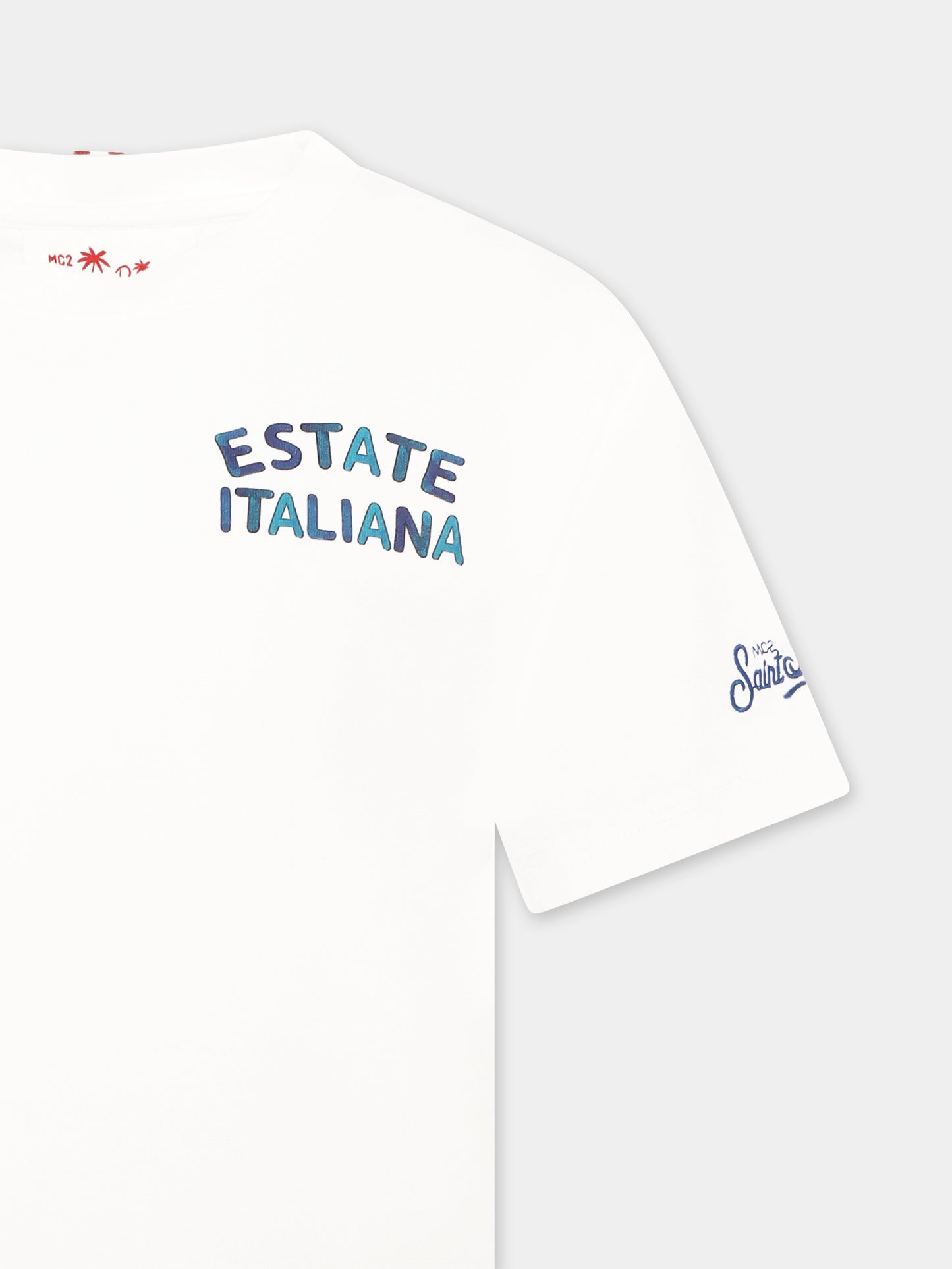 T-shirt blanc pour garçon avec Vespa
