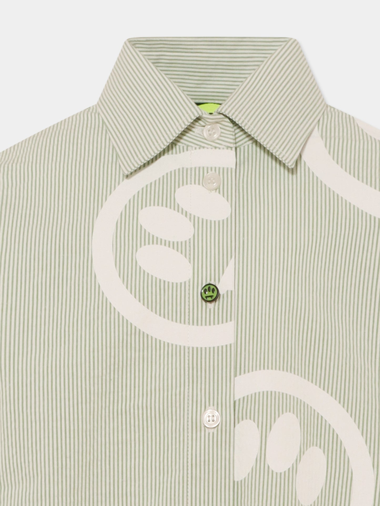 Camicia verde per bambina con smile all over,Barrow,S5BKJGSI115 081