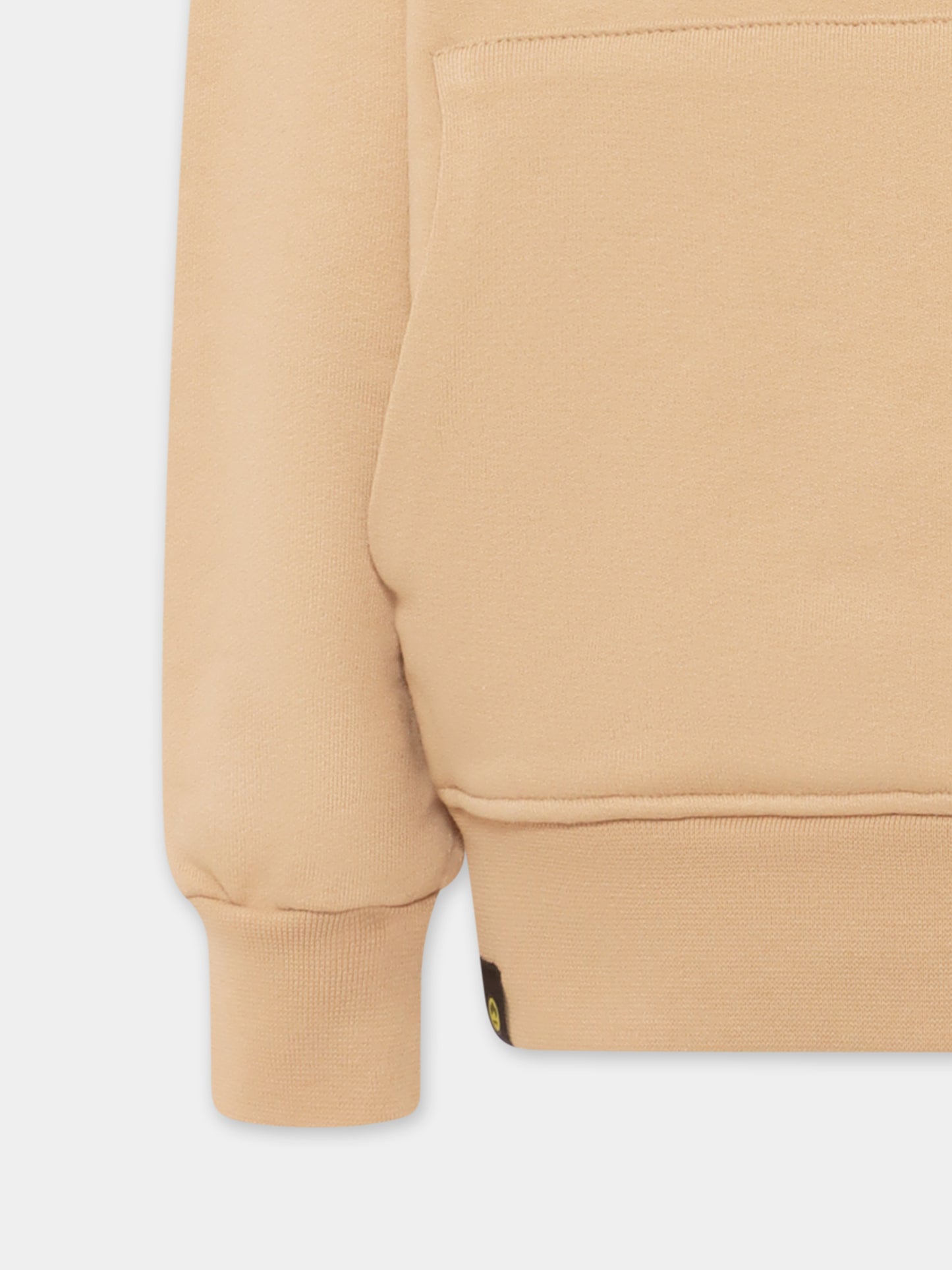 Felpa beige per bambini con logo e Bear,Barrow,S5BKJUHS028 092