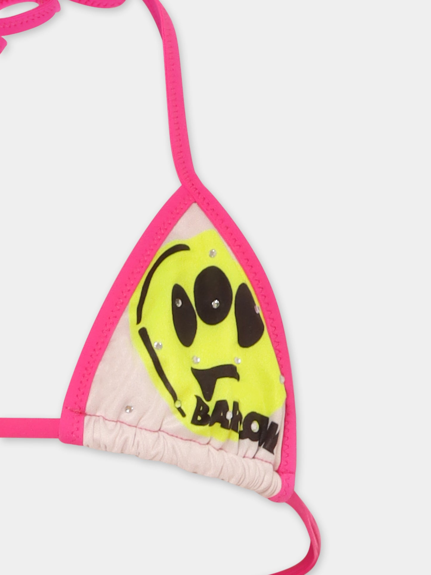 Bikini multicolor per bambina con smile e palma,Barrow,S5BKJGSB182 013