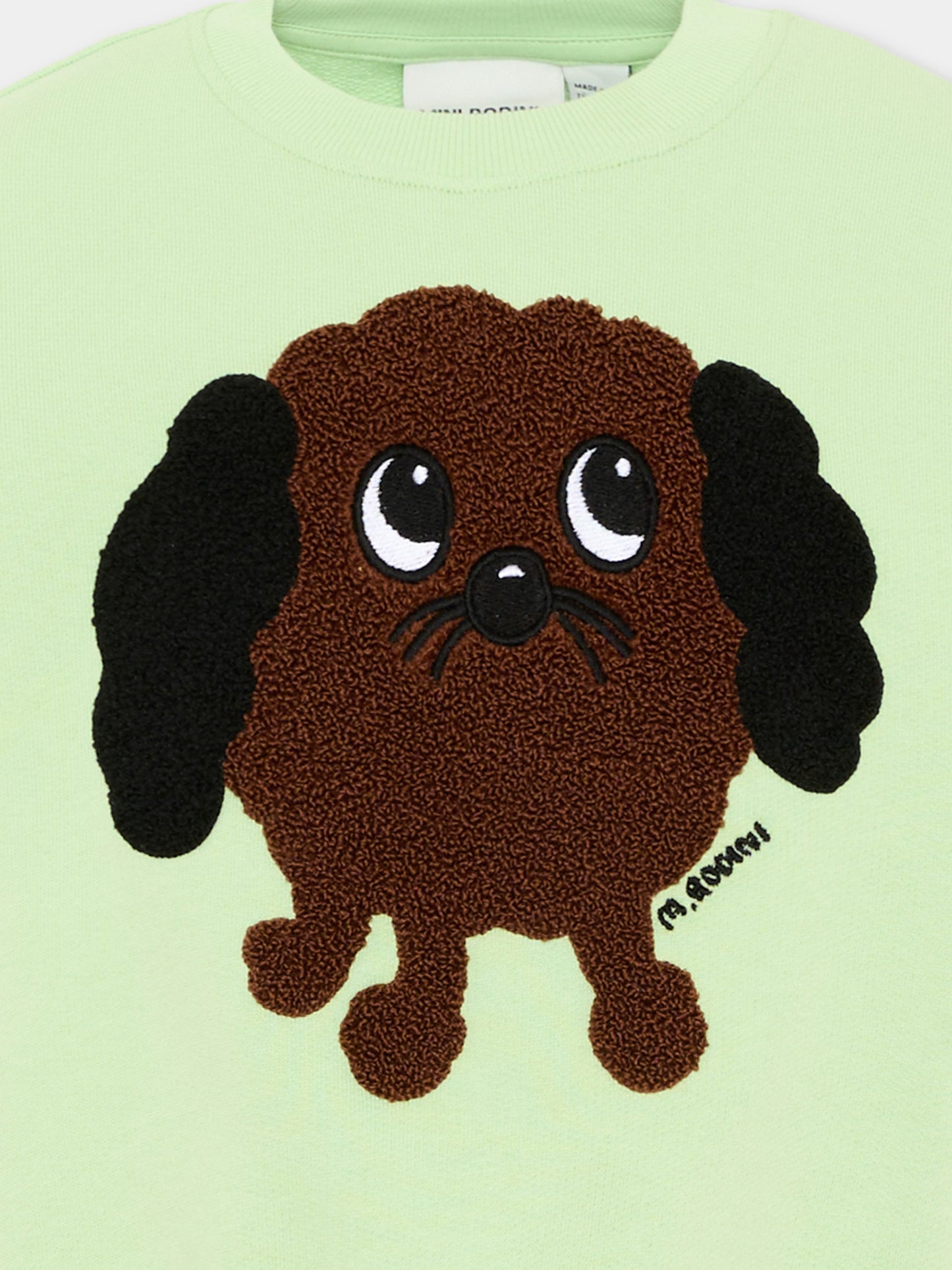 Felpa verde per bambini con cane,Mini Rodini,2612010975