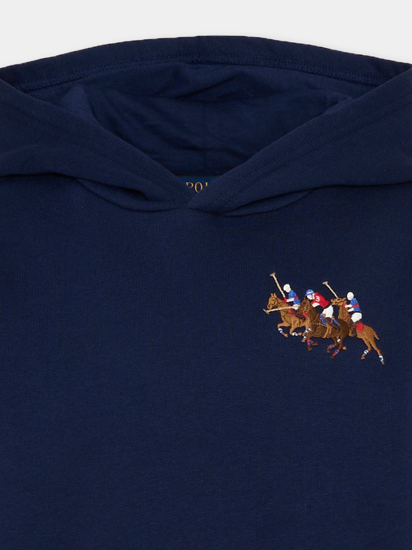 Felpa blu per bambino con ricamo polo,Ralph Lauren Kids,A95741002