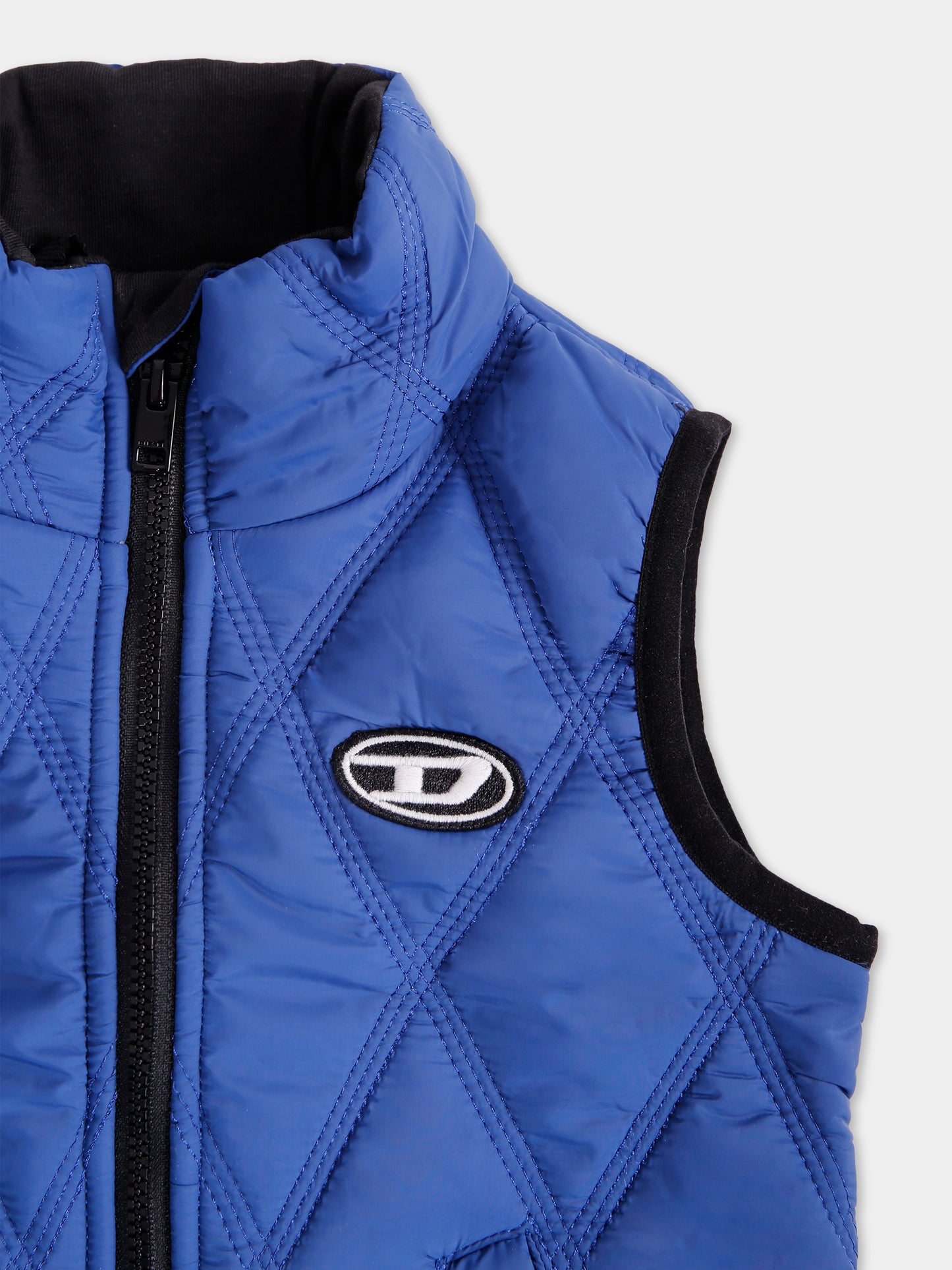 Gilet bleu pour bébé garçon avec logo