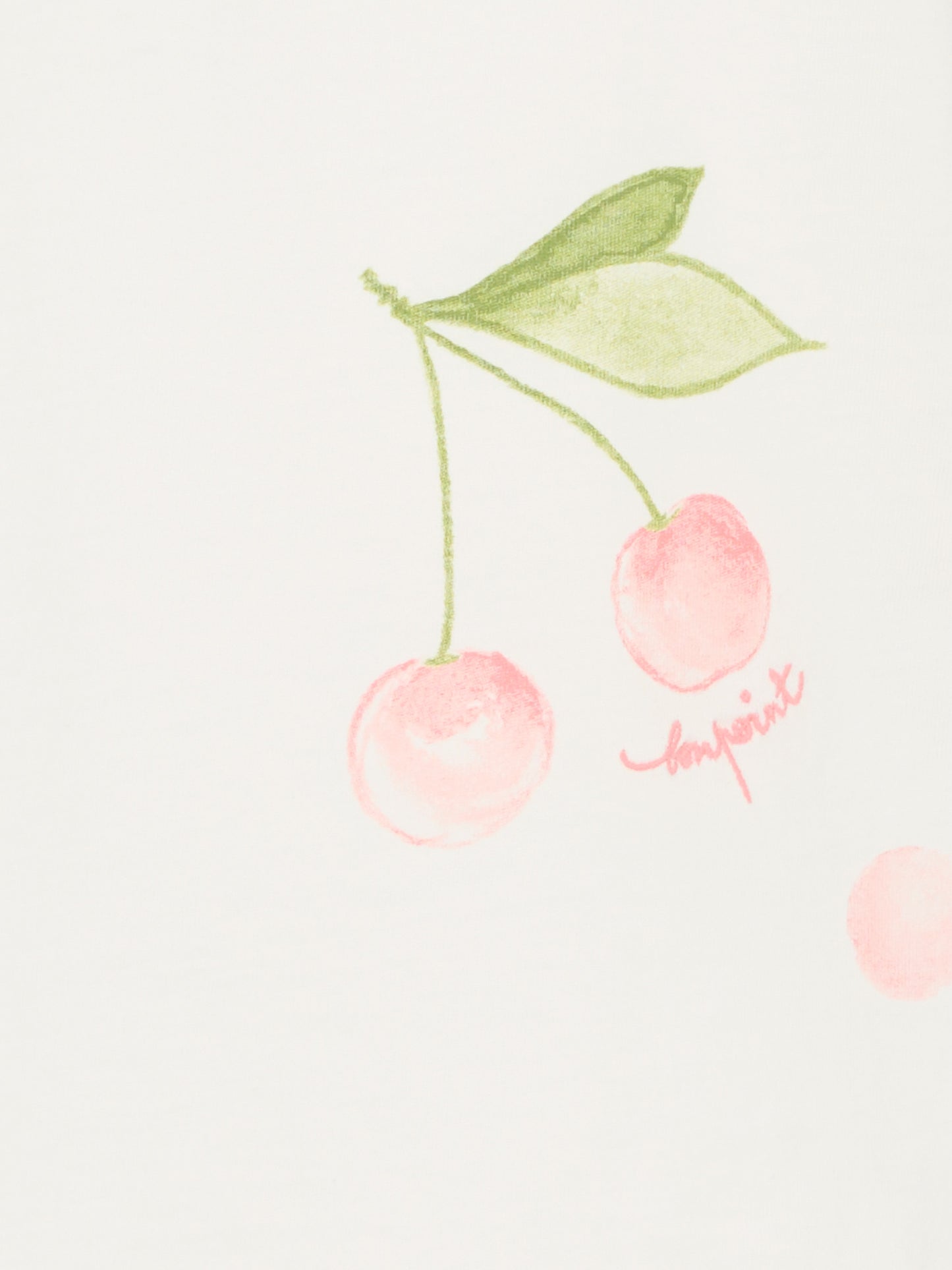 T-shirt avorio per bambina con ciliegie,Bonpoint,S06GTSK00001 102