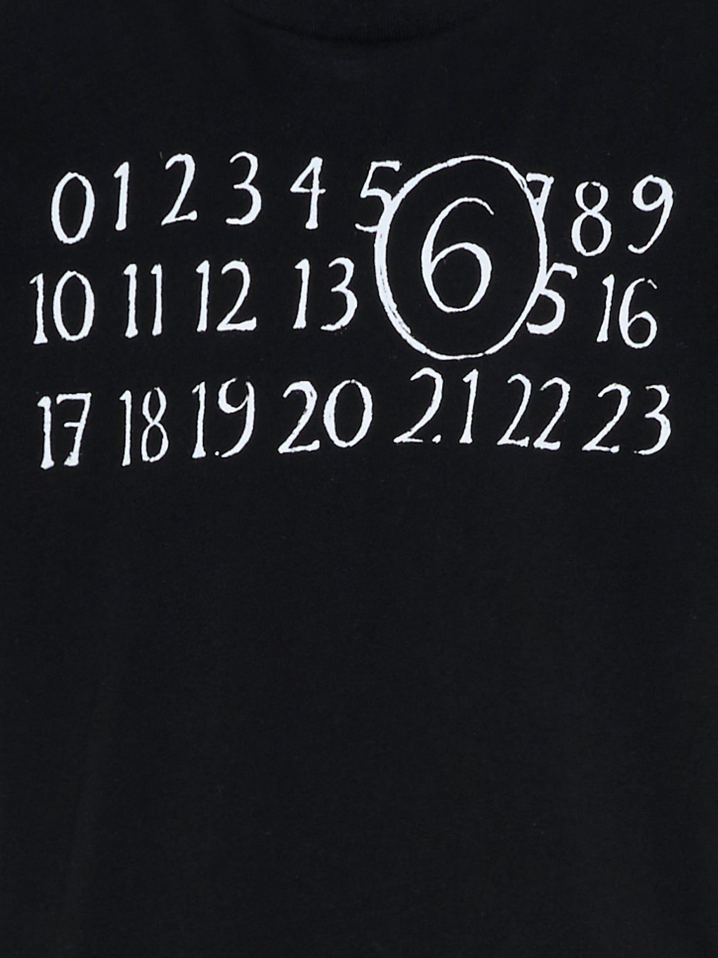 T-shirt nera per bambini con logo,Mm6 Maison Margiela,M61020 MM02Y M6900