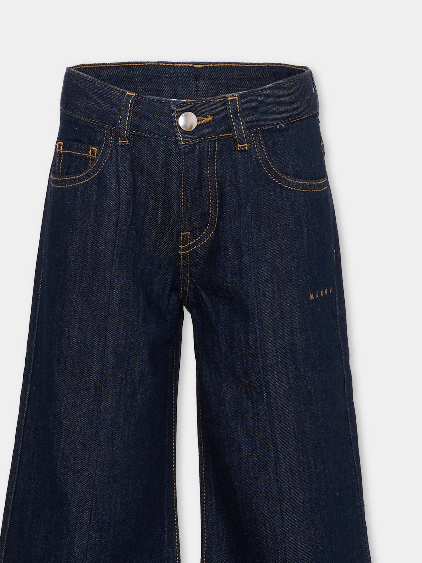 Jeans denim per bambina con logo,Marni Kids,M01808 M00WG 0M01